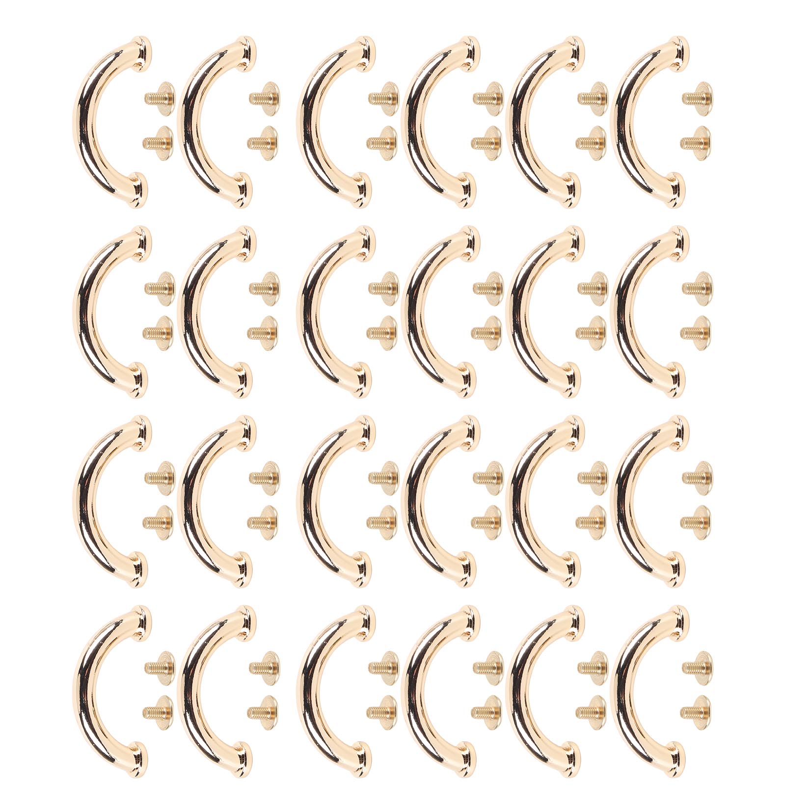 20er-set Taschenbogenbrücke Metall 5,5 Mm Kreuzschraubenrückseite D-ring-verbinder Schnalle Hellgold 25x11x5mm