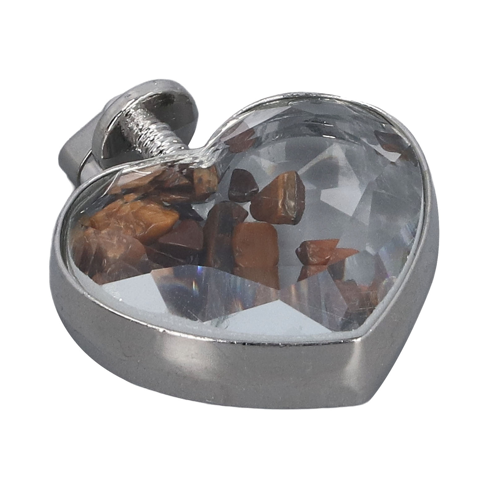 Herzförmige Mini-glasflasche, Dekorative Wunschflasche Für Partys, Hochzeiten Und Schreibtischdekoration, Tigerauge