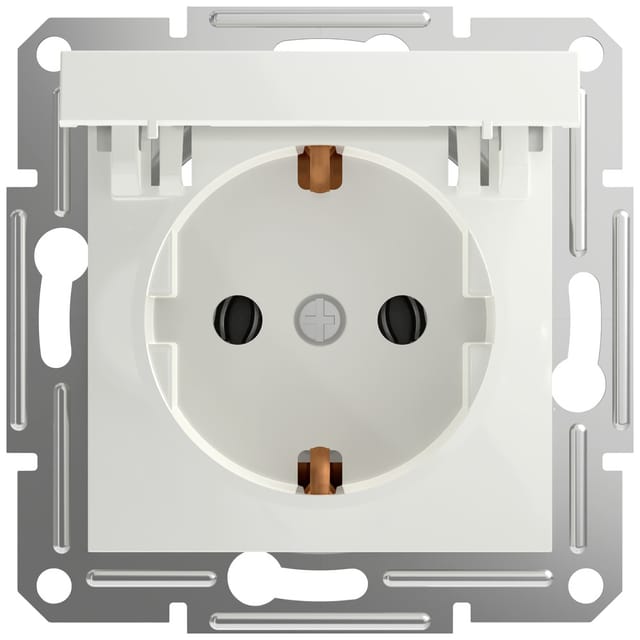 Schneider Electric Steckdose mit Klappdeckel Asfora Weiß (ral 9003) EPH3170121D 1 St.