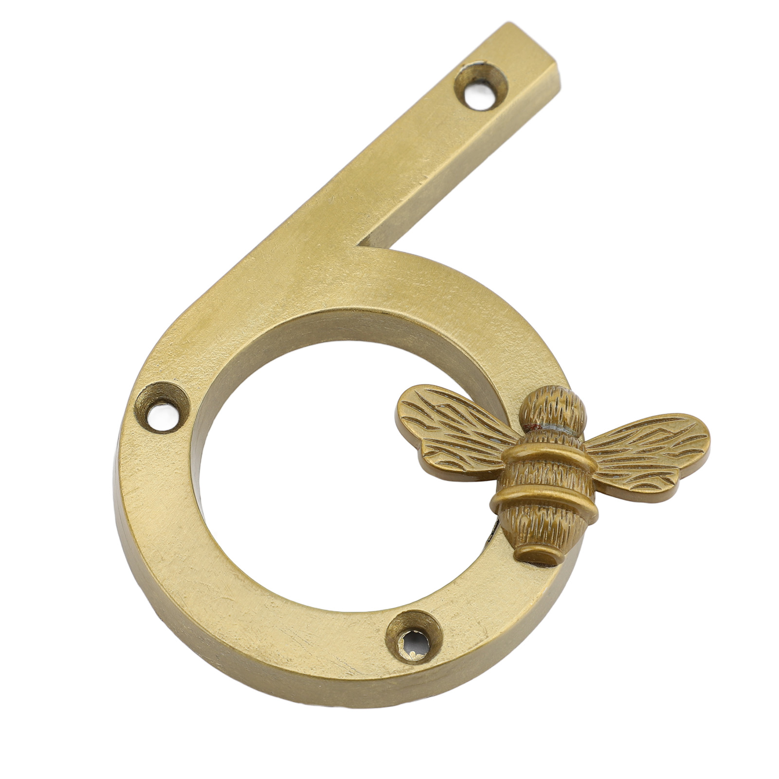 Hausnummernschild „biene“ Aus Moderner Legierung, Außenadresse Für Briefkasten Und Garten, Gold, 6