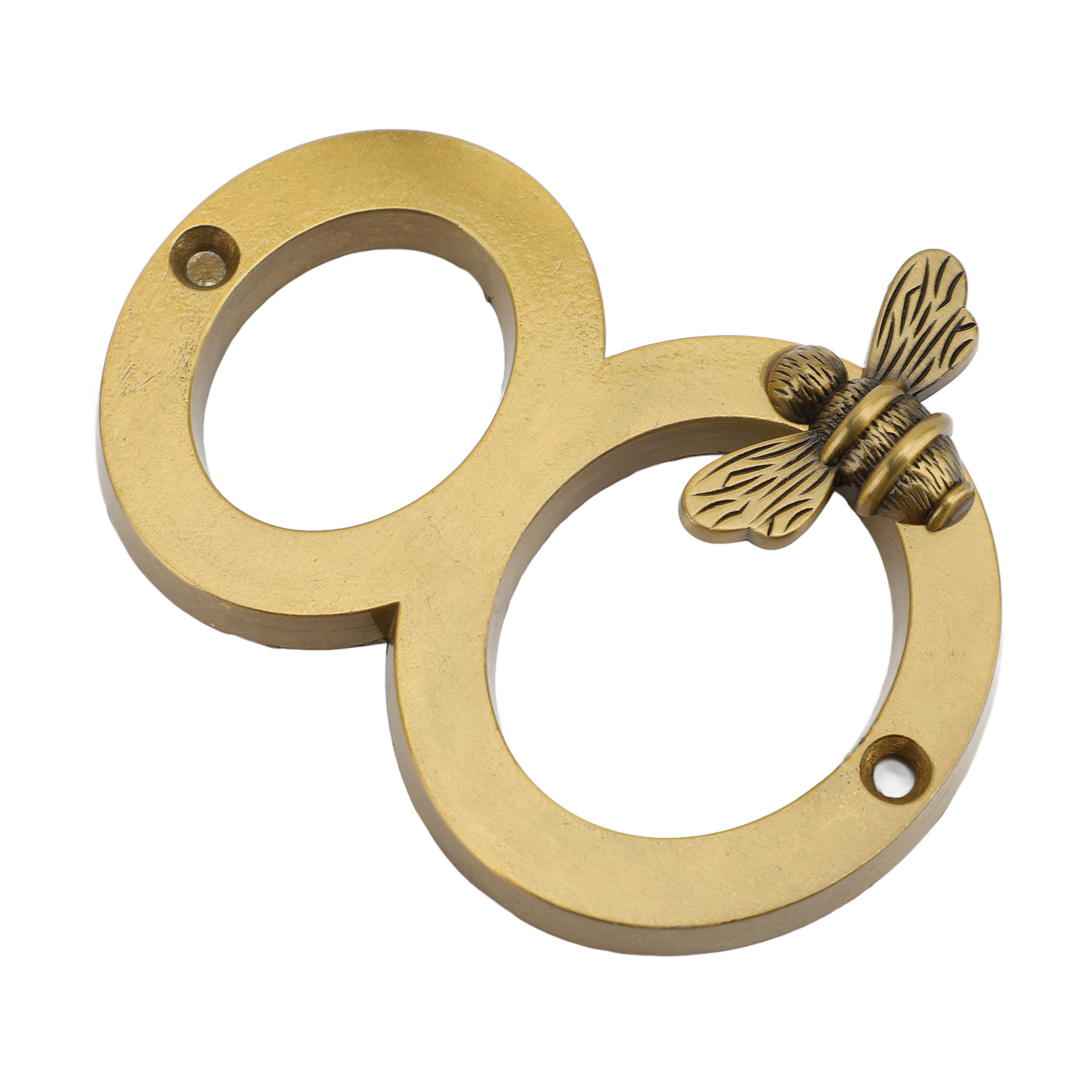 Hausnummernschild „biene“ Aus Moderner Legierung, Außenadresse Für Briefkasten Und Garten, Gold, 8