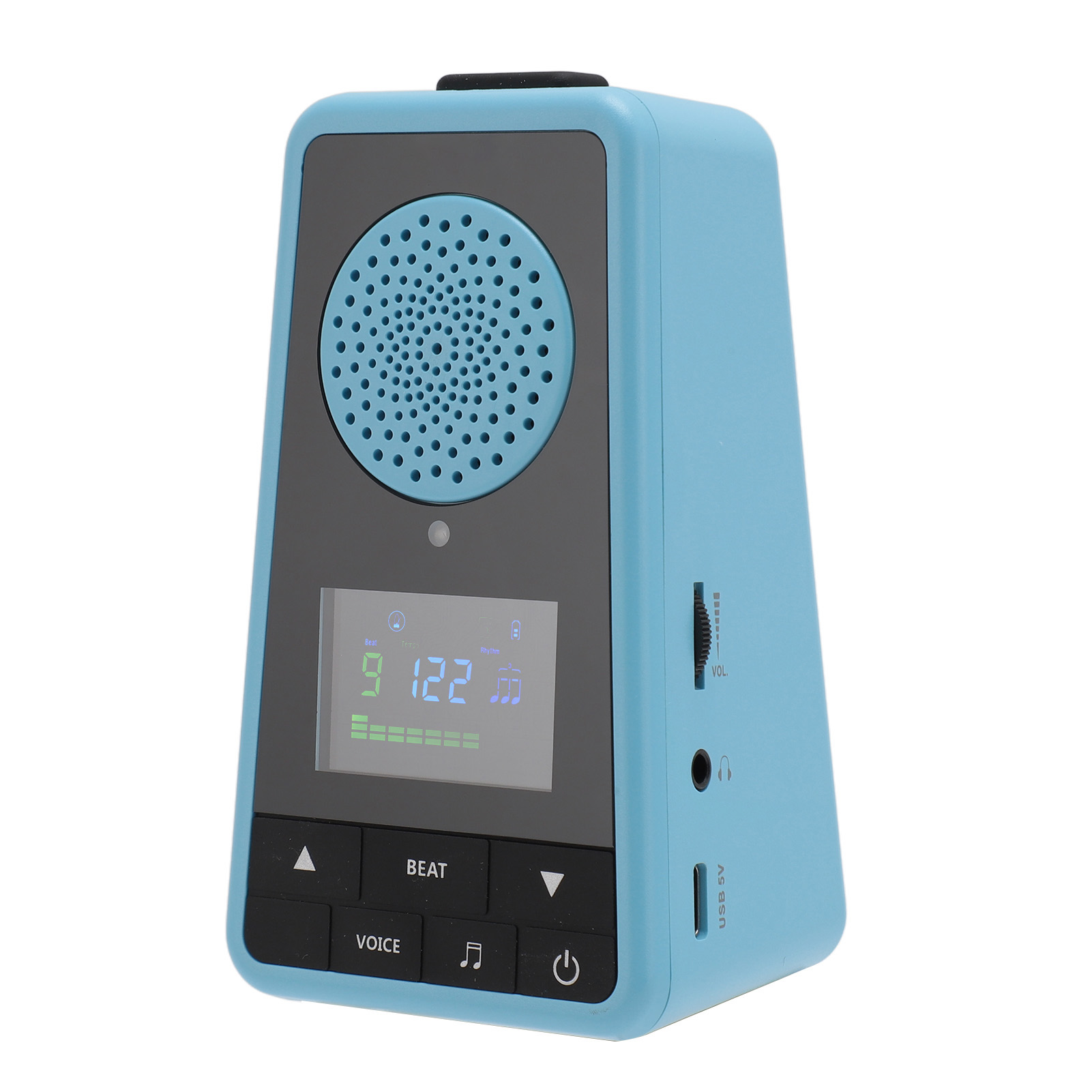 Am 718 Wiederaufladbares 2-in-1-elektronik-digitalmetronom Mit 1300-mah-akku, 30 Bis 260 Bpm, Bluetooth-lautsprecher Und Metronom Für Ukulele