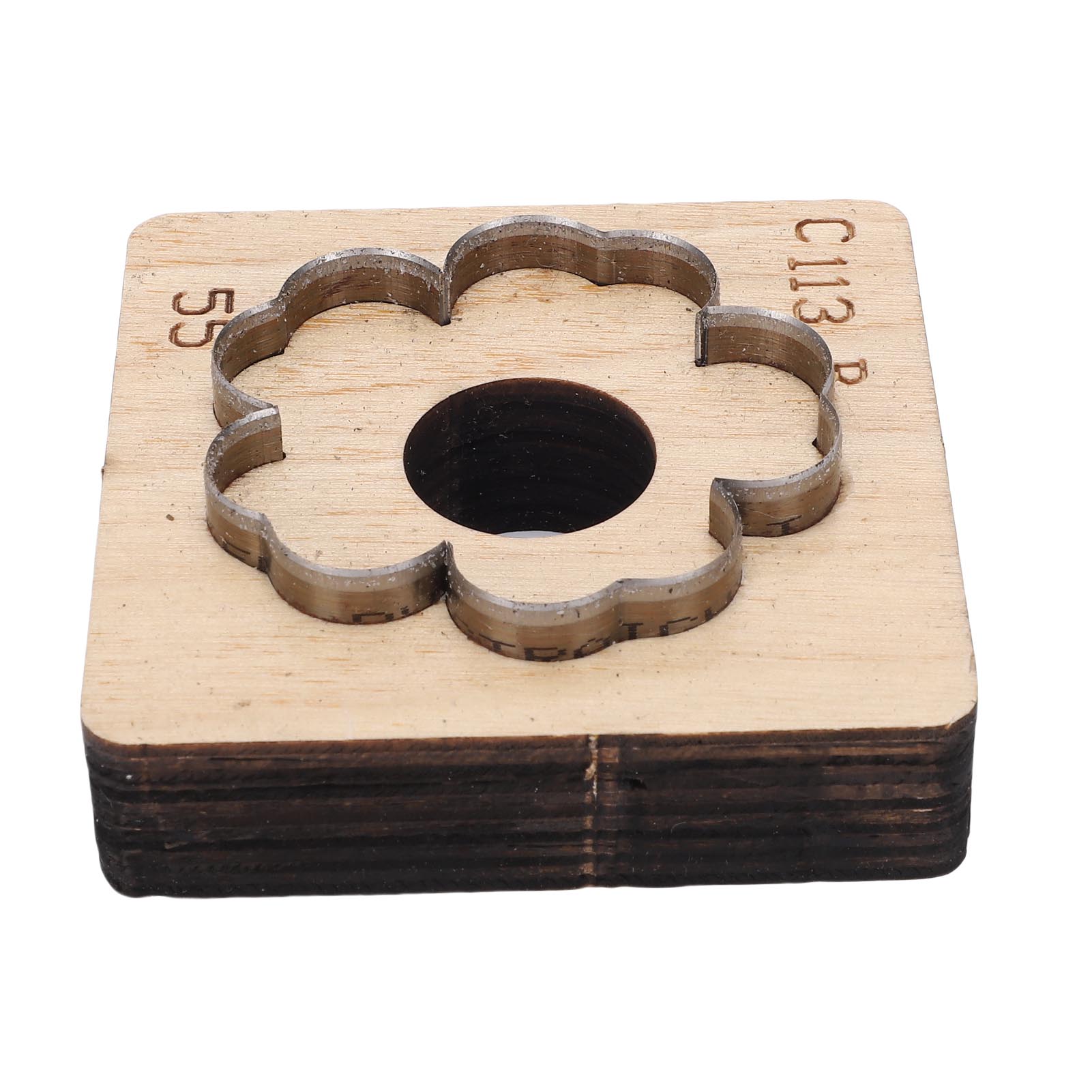 Blumen-lederstanzform Aus Kohlenstoffstahl, Stanzform Für Lederhandwerk, Schlüsselanhänger- Und Taschenverzierung, 55 Mm / 21,65 Zoll