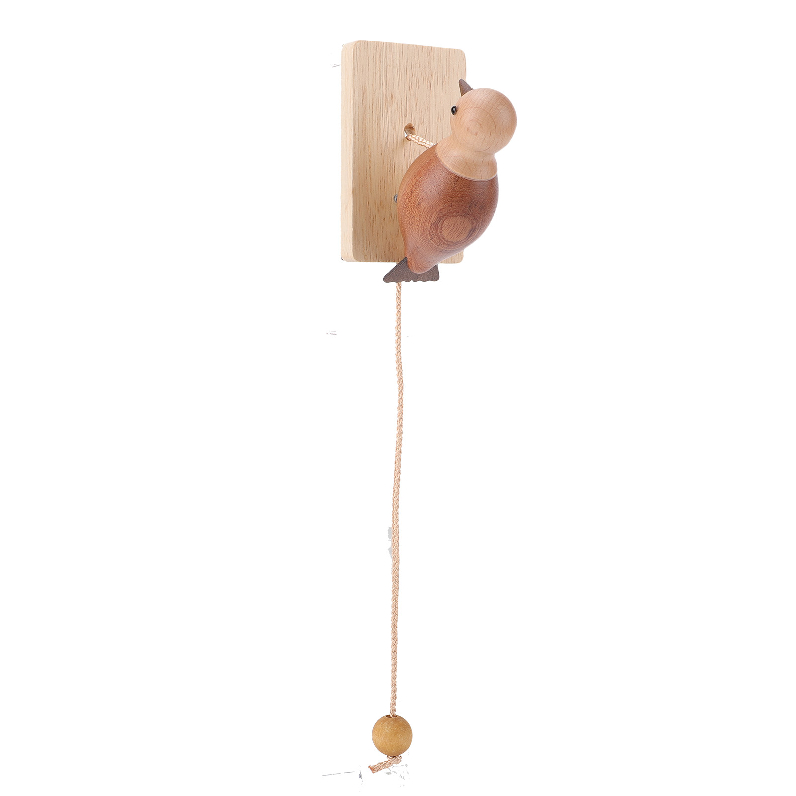 Dekorativer Türklopfer In Vogelform Aus Holz Mit Zugseil Für Den Hauseingang
