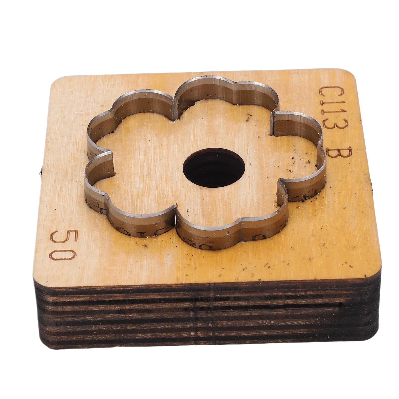 Blumen-lederstanzform Aus Kohlenstoffstahl, Stanzform Für Lederhandwerk, Schlüsselanhänger- Und Taschenverzierung, 50 Mm / 19,69 Zoll