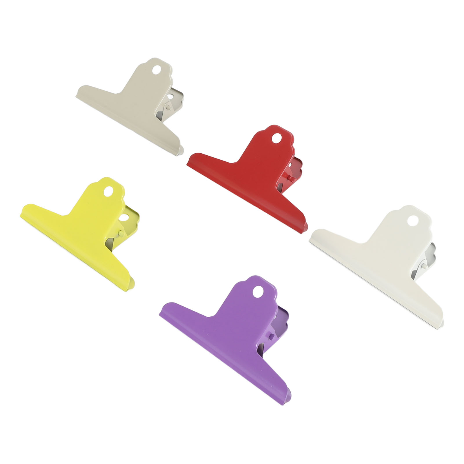 5 Stück Bunte Metall-scharnierclips, Wandbefestigung, Robuste Feder, Große Büroklammern