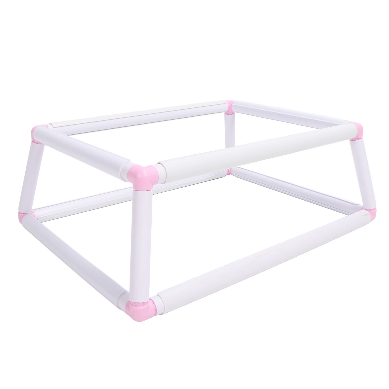 Stickrahmenhalter, Doppellagig, Zum Einclipsen, Kreuzstichrahmen, Handliches Kunststoffgestell Für Handarbeiten, Rosa