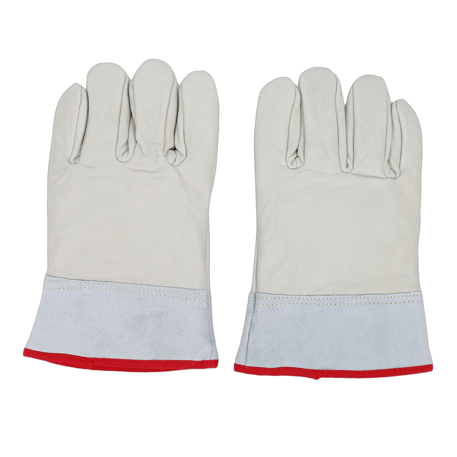 Paar Kryogenhandschuhe, 26 Cm, Rindsleder, Hoch- Und Tieftemperaturbeständig, Frostsicher, Für Flüssigen Stickstoff Und Trockeneis