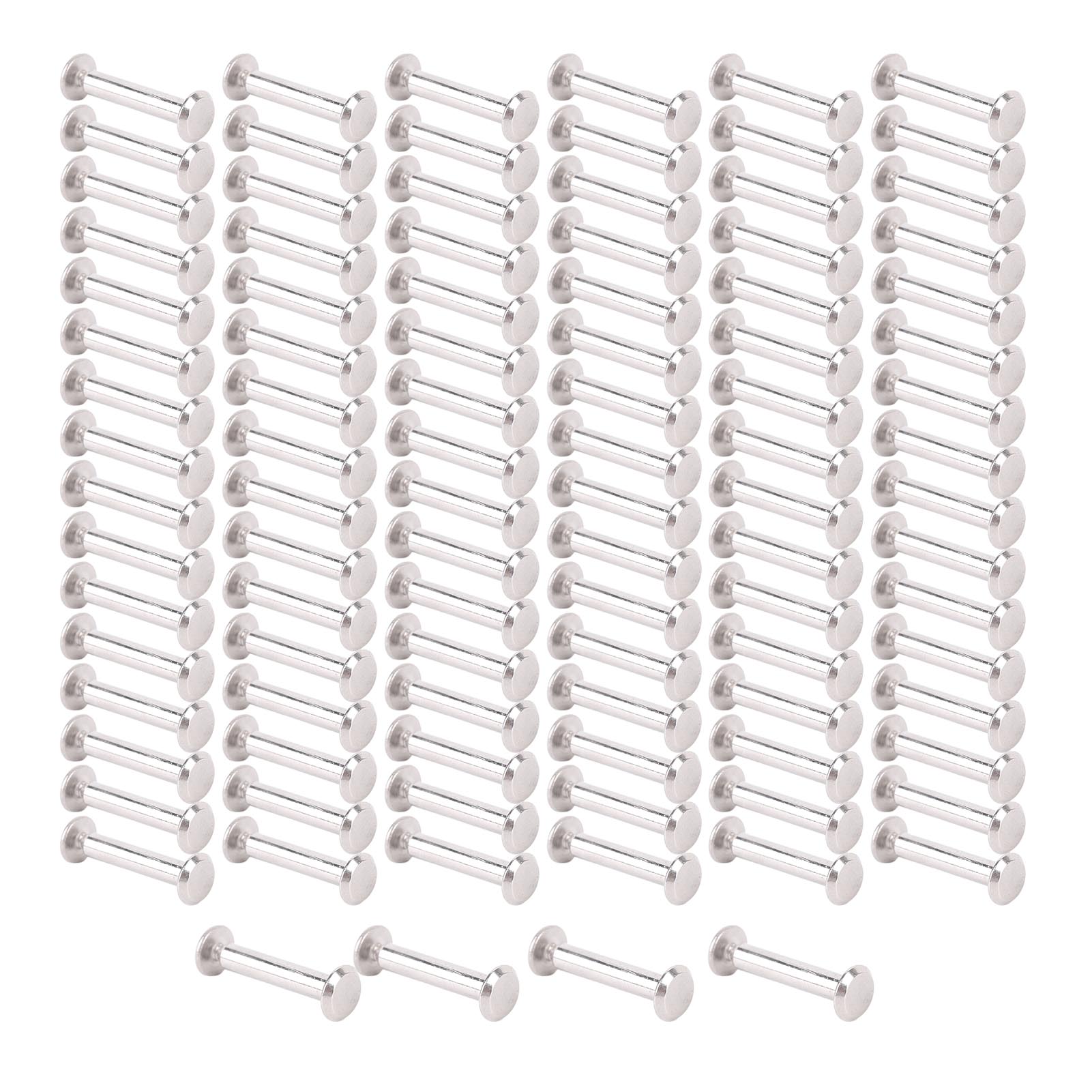 100er-set Buchbindenieten Aus Edelstahl, Multifunktionale Lederschraubennieten Für Lederhandwerk, 3,5 X 20 X 7 Mm / 0,14 X 0,79 X 0,28 Zoll