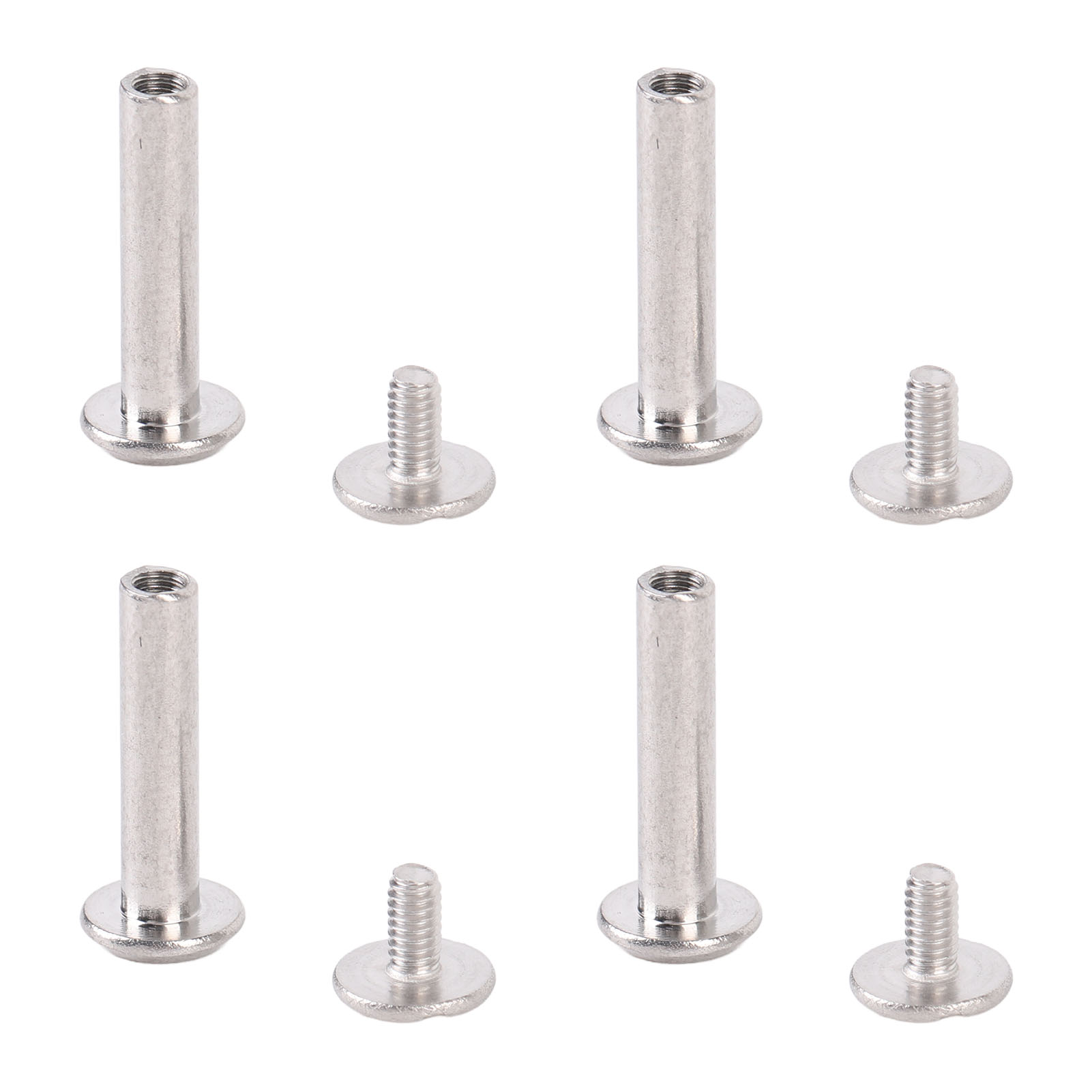 100er-set M2-nieten Aus Edelstahl, Multifunktionale Sechskantmuttern Mit Flachem Rundkopf, 3 X 13 X 6 Mm / 0,12 X 0,51 X 0,24 Zoll, Für Zäune