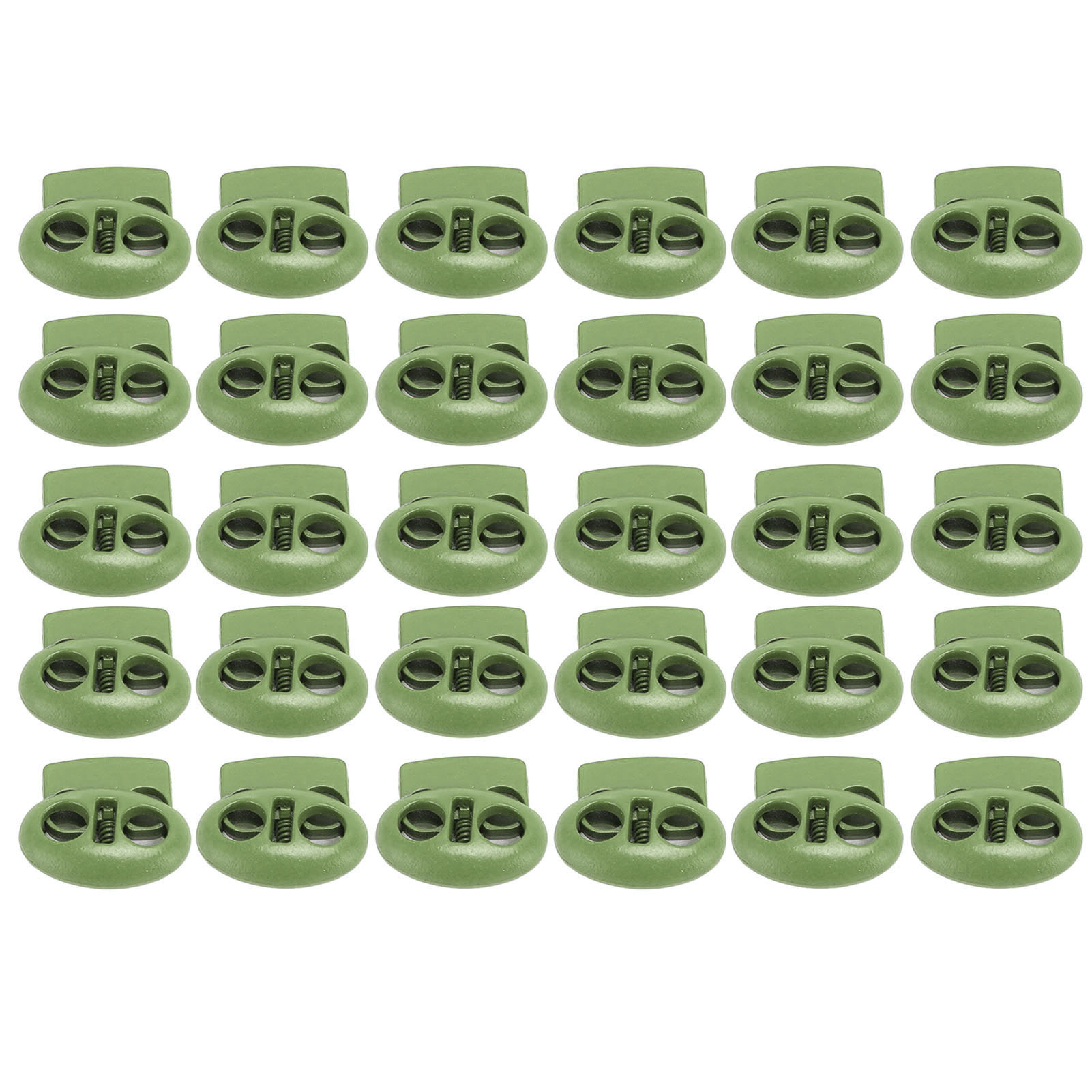 30 Stück Metall-kordelstopper Mit Doppelloch, Aus Zinklegierung, Robust, Leicht, Vielseitig Einsetzbar, Für Kordelzüge, Rucksäcke, Zelte, Schnürsenkel, Grün