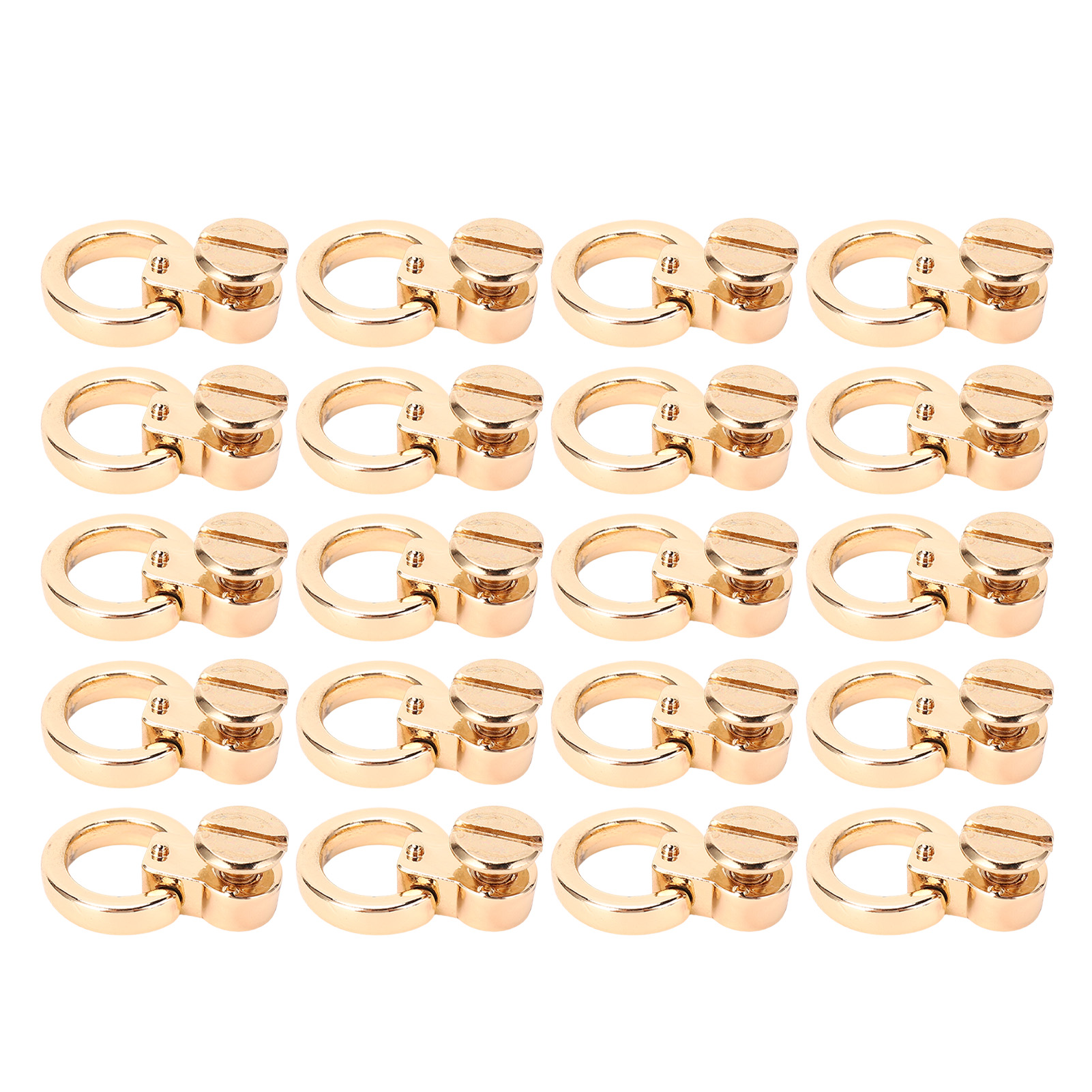 20 Stück D-ring-nieten 13 X 7 Mm, 360° Drehbar, Schraubnieten Für Diy-projekte Mit Lederkragen, Gürteln, Handtaschen Und Hosen, Gold