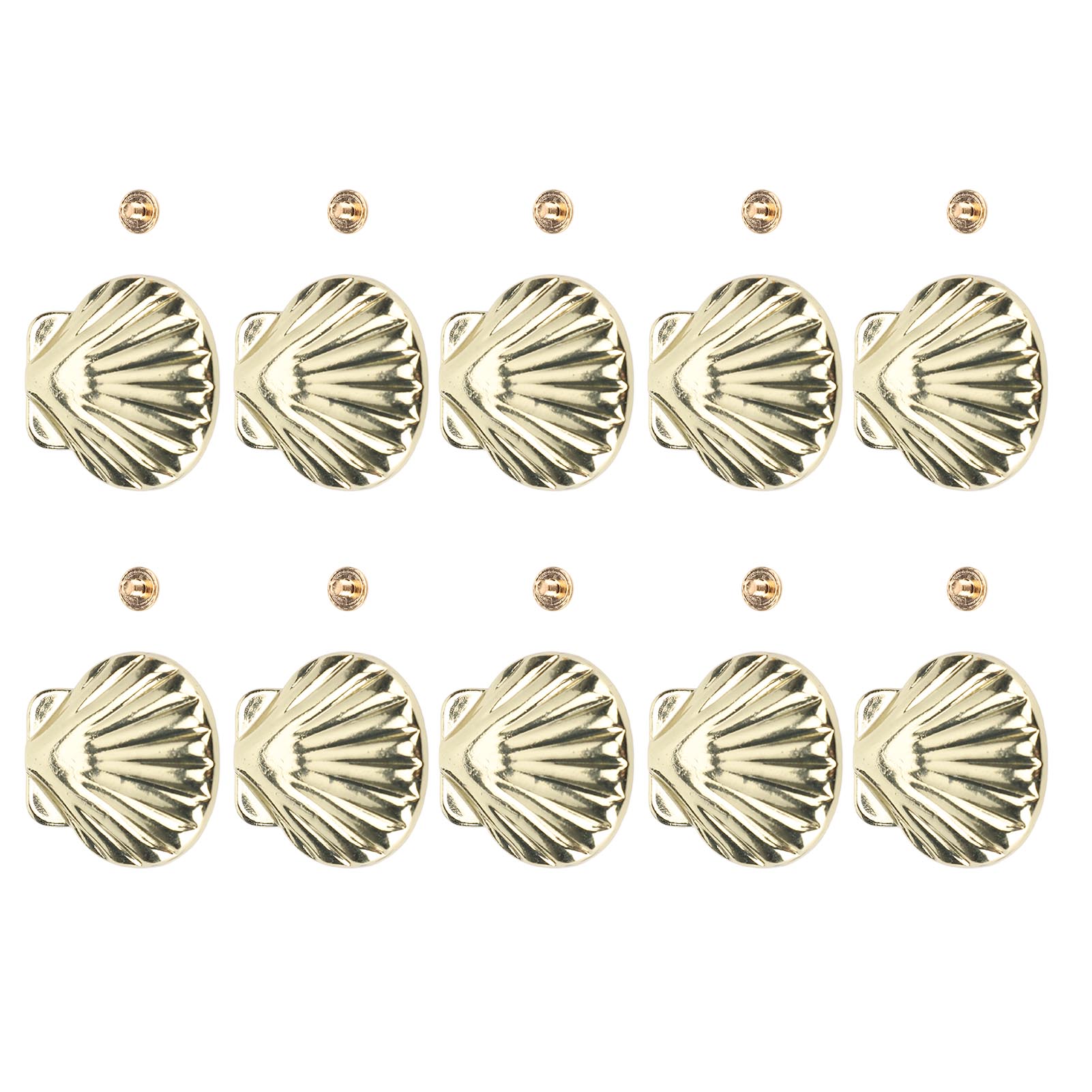 10er-set 33 Mm Gold-muschelnieten 4,5 Mm Kreuzschlitz-schraubnieten Für Leder, Geeignet Für Gürtel, Handtaschen Und Schuhe