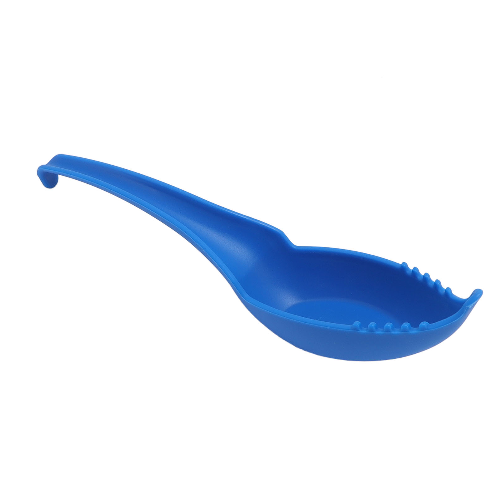 2-in-1 Ramen-löffel Mit Zähnen, Flacher Boden, Nudelsuppenlöffel Und -gabel Für Zuhause Und Restaurant, Blau