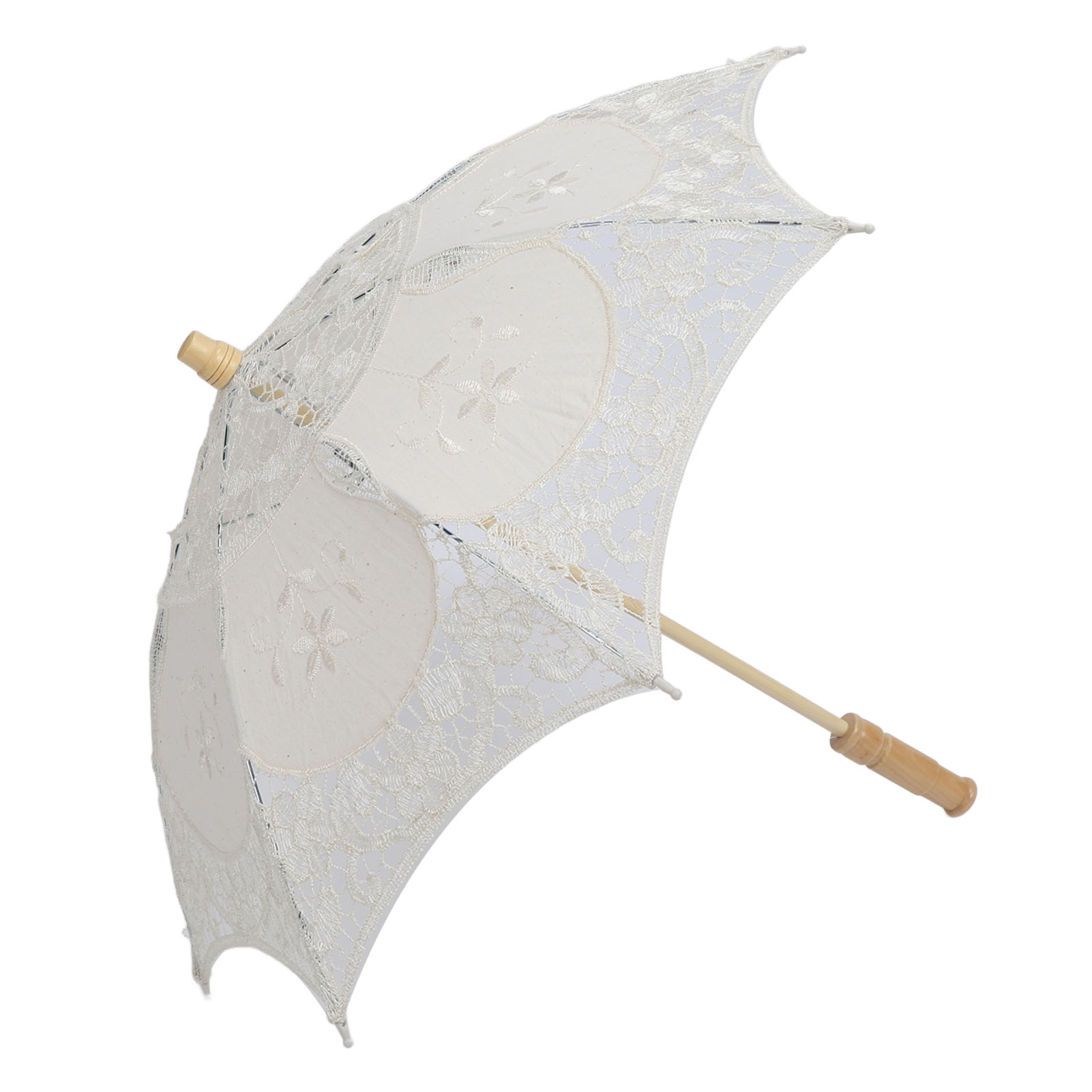 Spitzen-sonnenschirm, Beige, Für Hochzeiten, Braut- Und Fotoshootings, Mit Blumenstickerei, Ideal Für Festliche Anlässe.