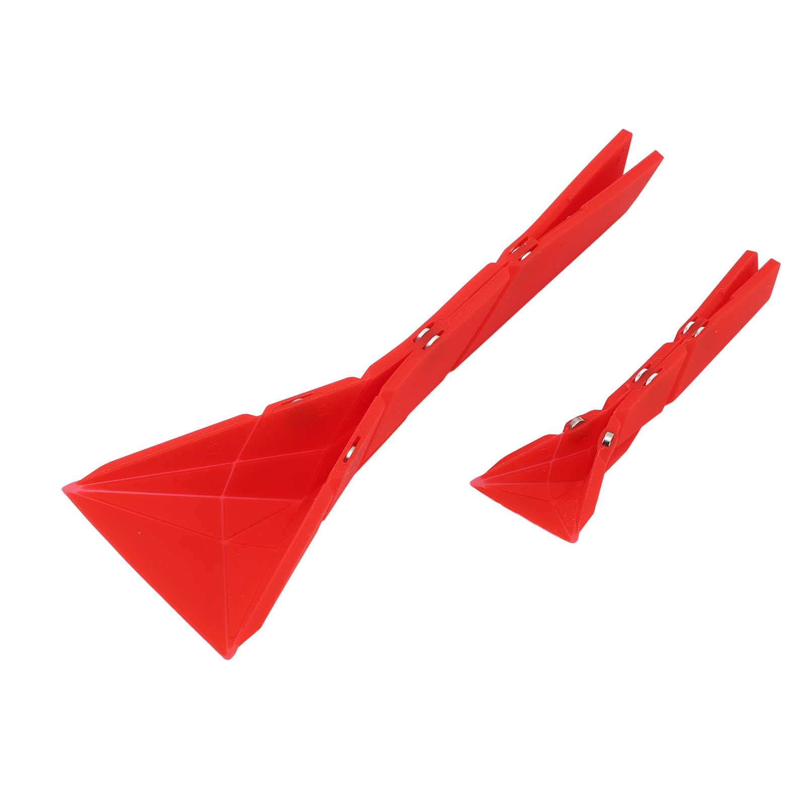 2er-pack Flache Messlöffel, 3-in-1-klapplöffel Für Trockene Und Flüssige Zutaten, Rot