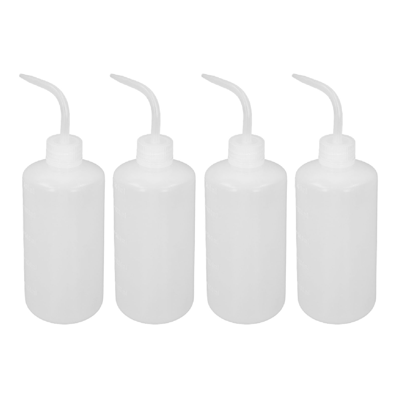 4 Stück 500 Ml Waschflasche Aus Kunststoff, Tragbar, Zum Ausdrücken, Sicher, Mit Waage