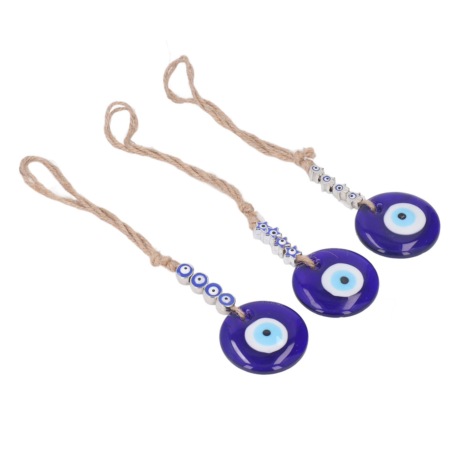 Auto-hängeornament Aus Blauem Glas, Anhänger Für Den Auto-rückspiegel, Dekoration Für Auto, Tasche, Zuhause, Stern, Palme, Rund