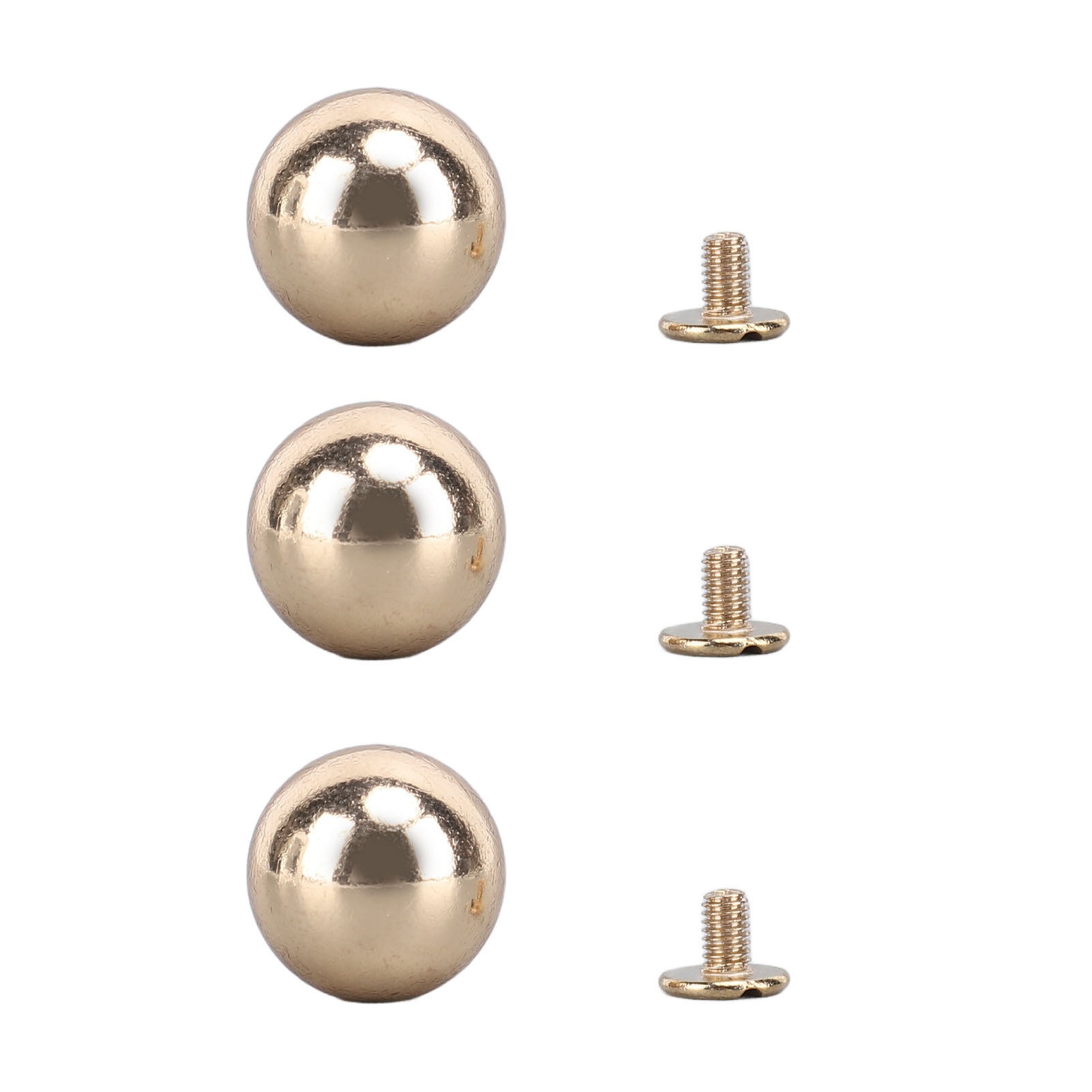 50er-set Perlennieten, Metallspitzen, Runde Perlen, 12 Mm, Für Bekleidung, Lederarbeiten, Dekoration, Kunsthandwerk