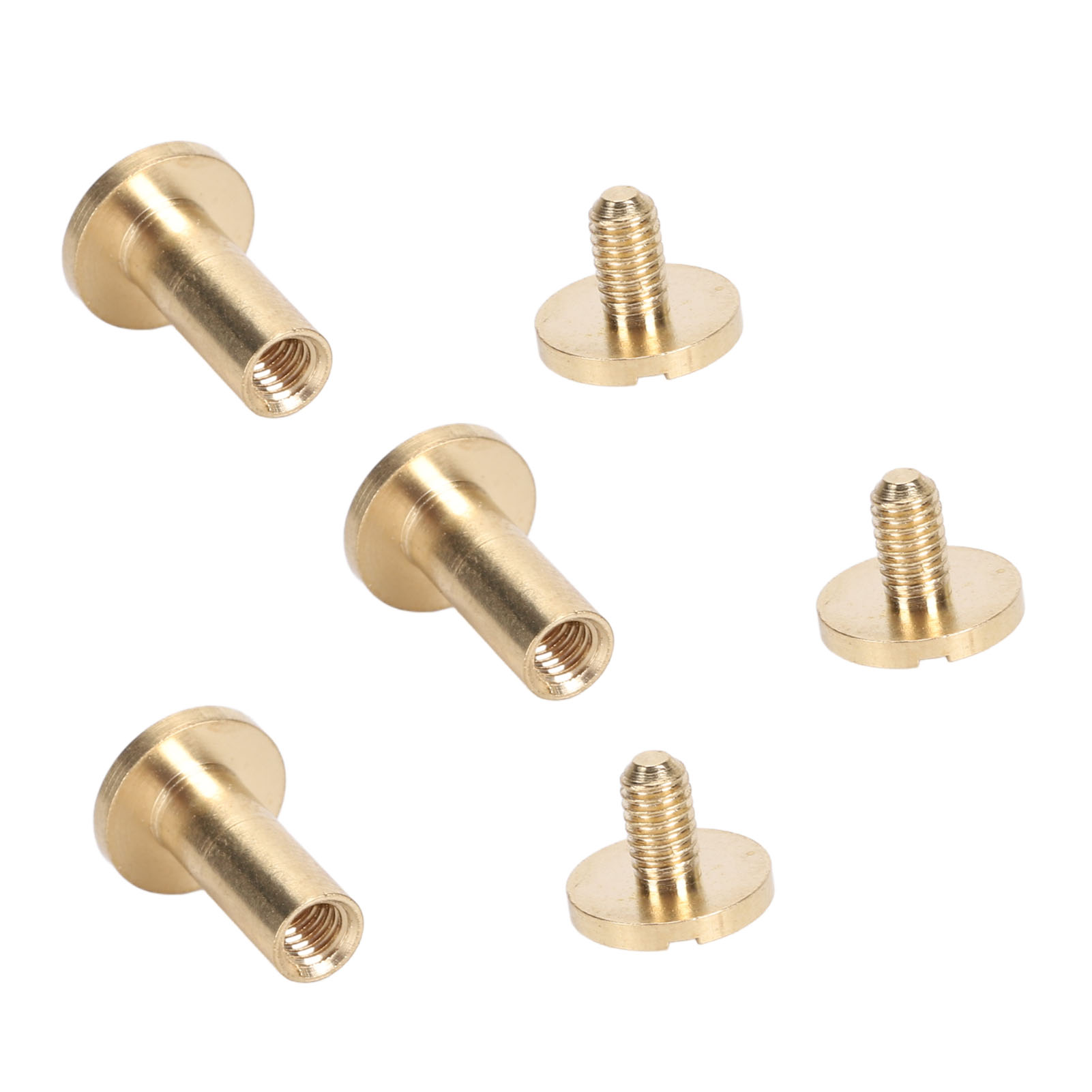 50er-set Messingnieten, Diy-set, 8 Mm Schlitzschrauben, Dekorative Gebogene Nieten Für Ledertaschen, Stofftaschen, Hosentaschen, Papiertaschen, 10 Mm / 0,39 Zoll