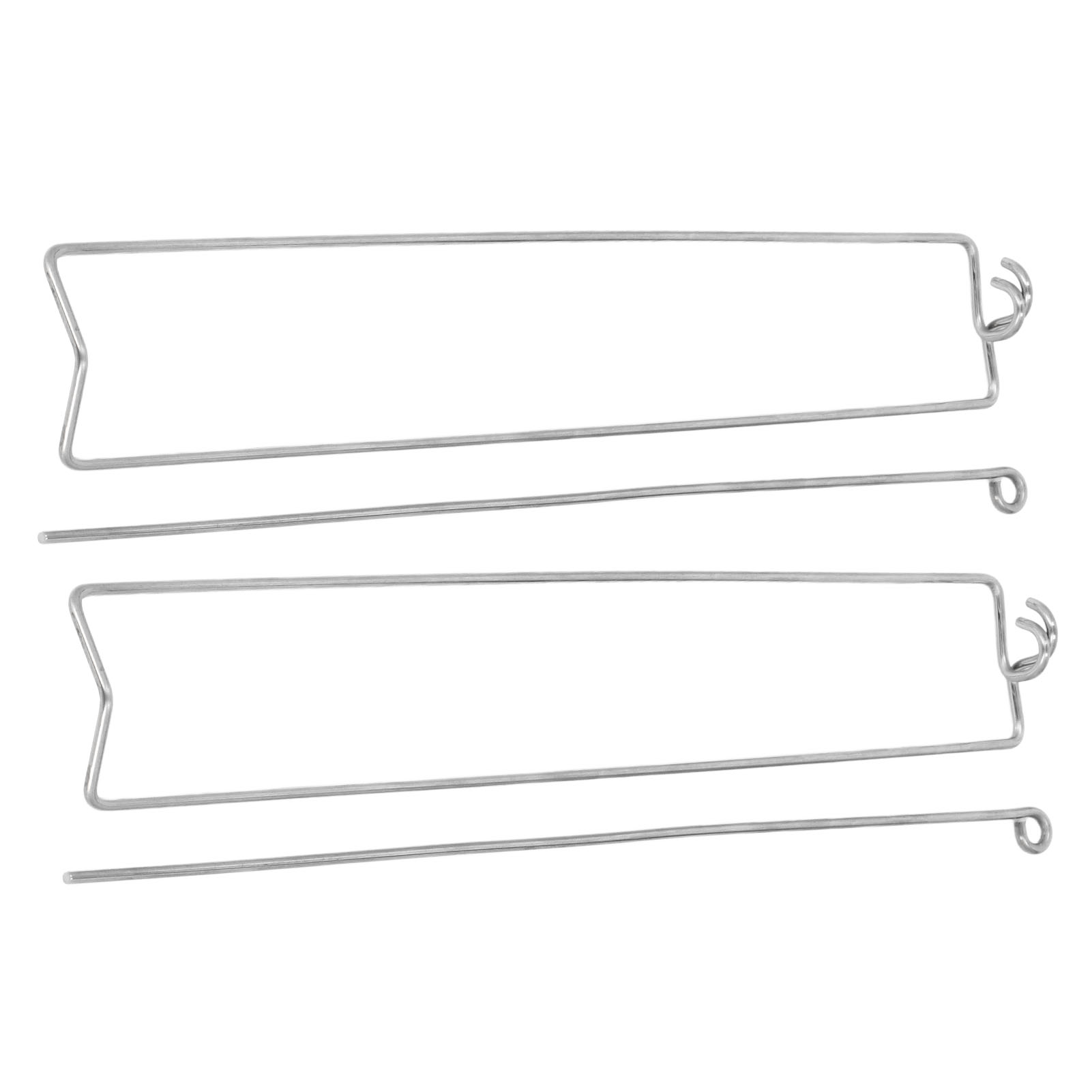 2-teiliges Grillgabeln-set Aus Edelstahl Mit Hähnchenflügel-spießen Für Outdoor-camping, Picknick Und Grillen