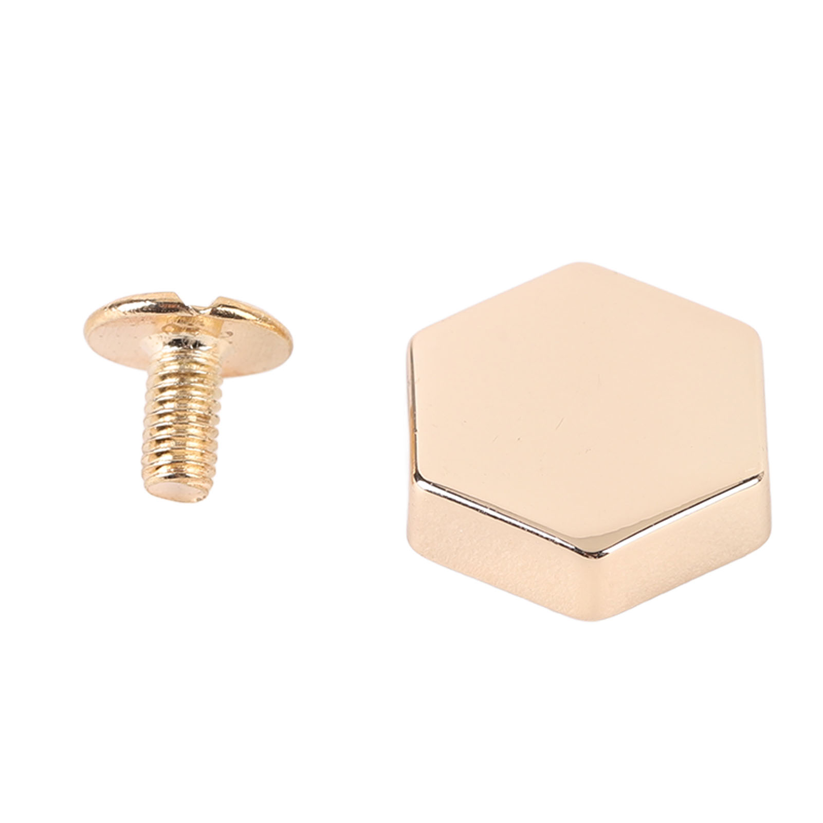 50er-set Sechskantschrauben Mit Schlitz, Zinklegierung, Dekorative Sechskantnieten, Lederverschlüsse Für Gürtel, Handtaschen, Schuhe Und Kleidung, 13 Mm, Hellgold
