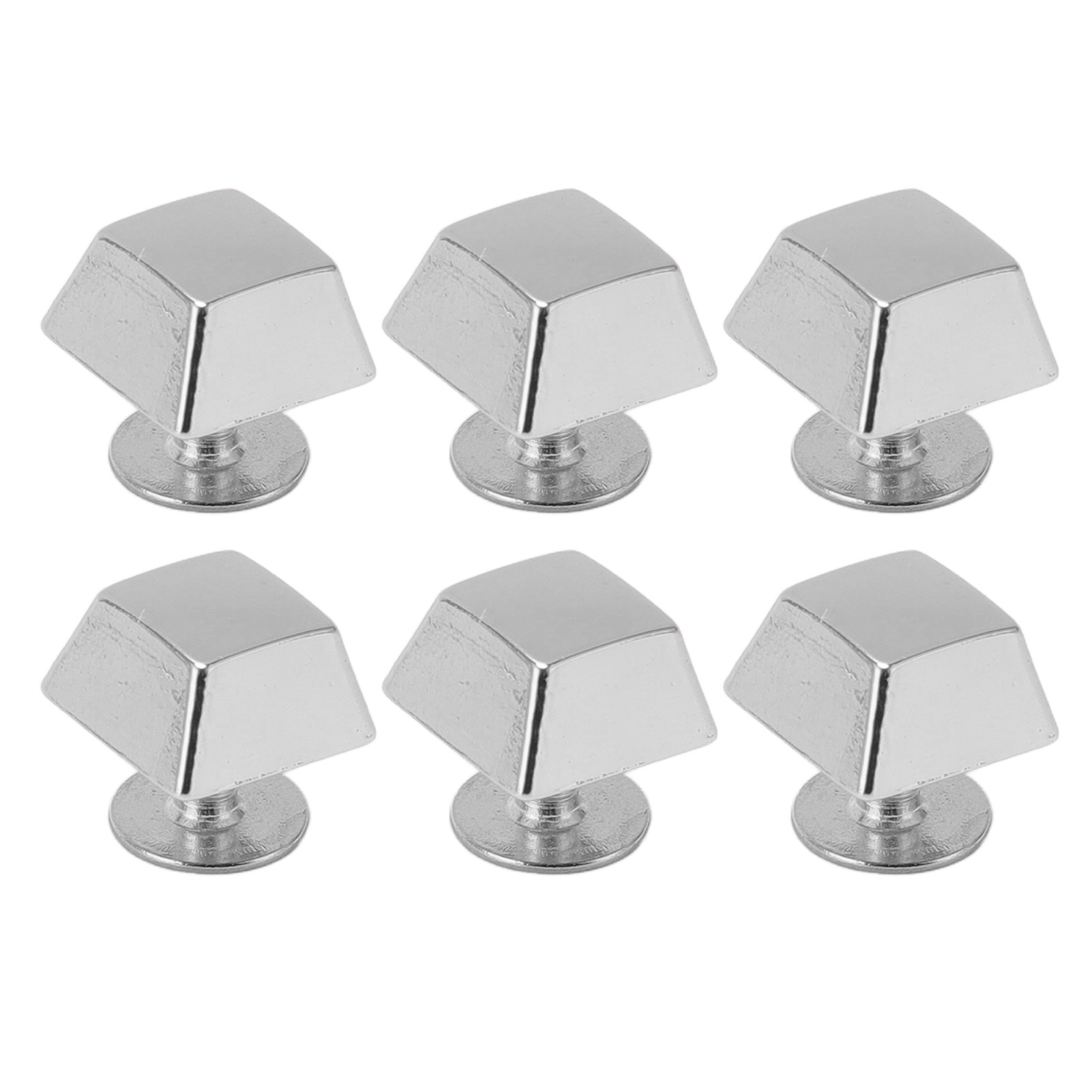 30 Stück Schraubnietenknöpfe, 12 Mm, Quadratisch-trapezförmig, Leuchtende Farben, Hochfest, Für Handtaschenfüße, Gürtel, Silberfarben