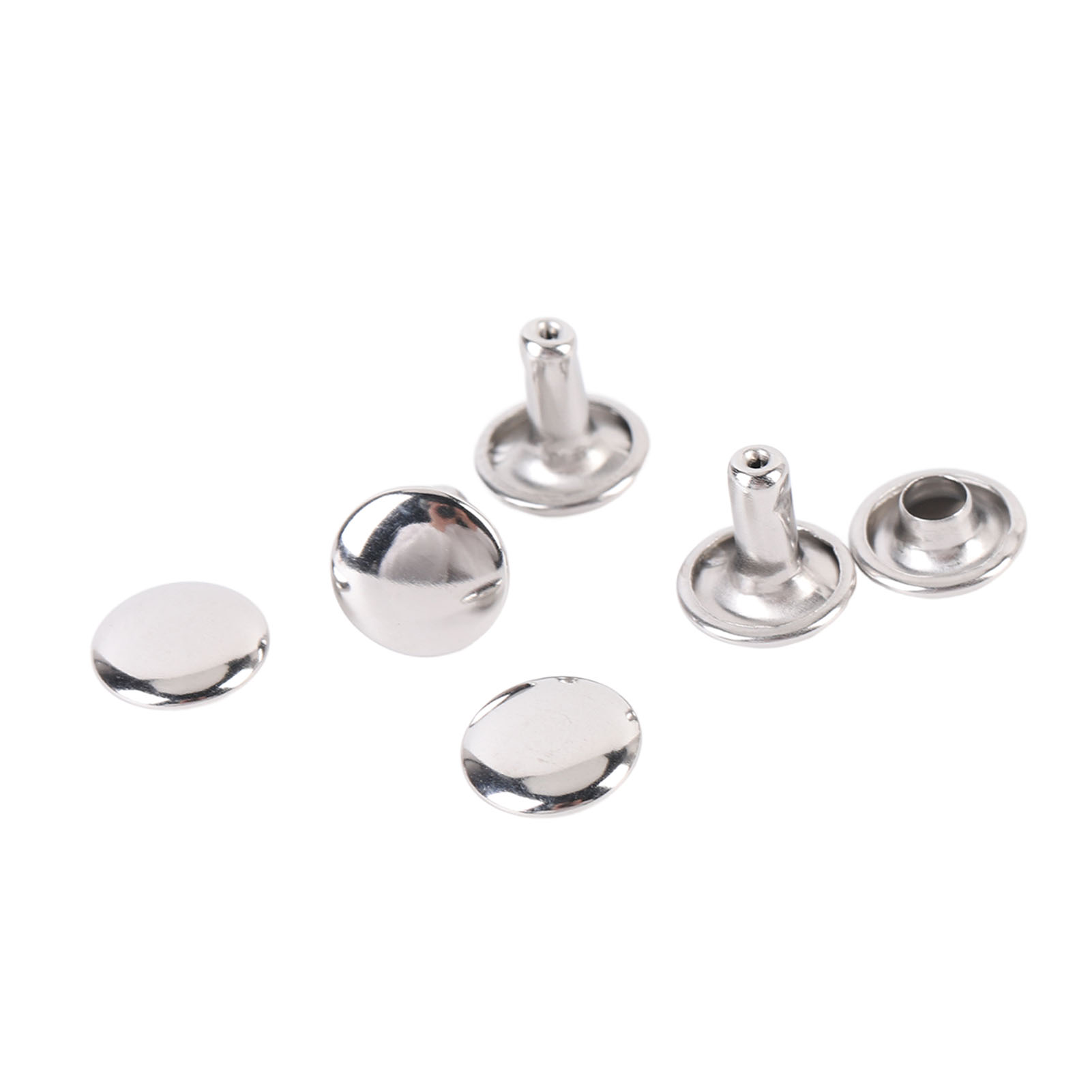 500er-set Ledernieten 9x8mm Edelstahl Doppelkappe Ledernieten Für Handgefertigte Bekleidung