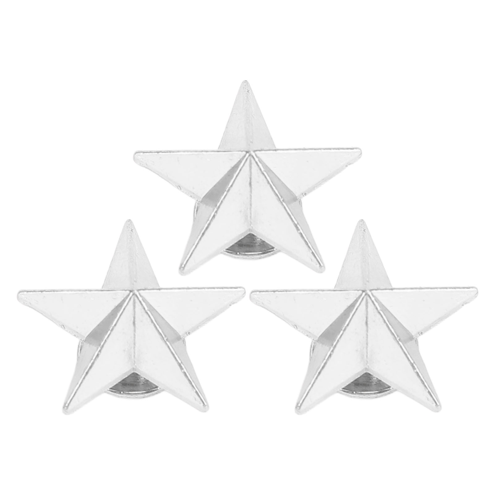 50er-set 5-zackige Sternnieten Aus Legierung, 16 Mm Sternnieten Mit 4 Mm Schlitzschrauben Für Lederarbeiten, Bekleidung, Hüte, Silber