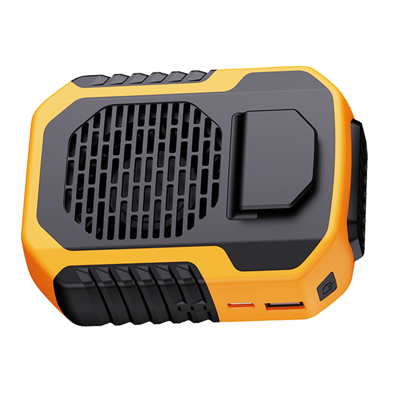 Tragbarer Ventilator Mit 3 Geschwindigkeitsstufen, Taillenclip, Nackenhalterung, Usb-aufladbar, Ideal Für Outdoor-aktivitäten, Reisen Und Arbeit (orange)