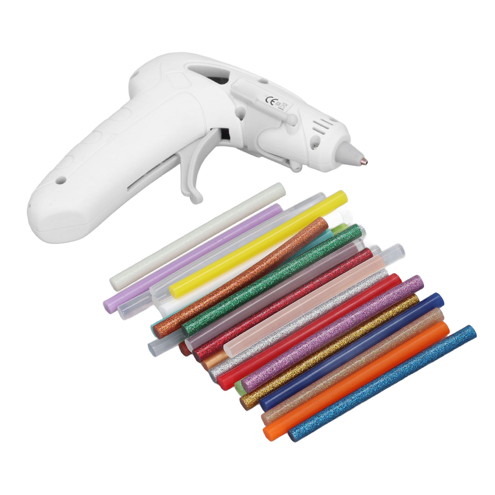 Kabelloses Heißklebepistolen-set, Wiederaufladbar, Schnell Aufheizend, Mini-heißklebepistole Mit 30 Klebesticks, 3 V–4,7 V, Weiß