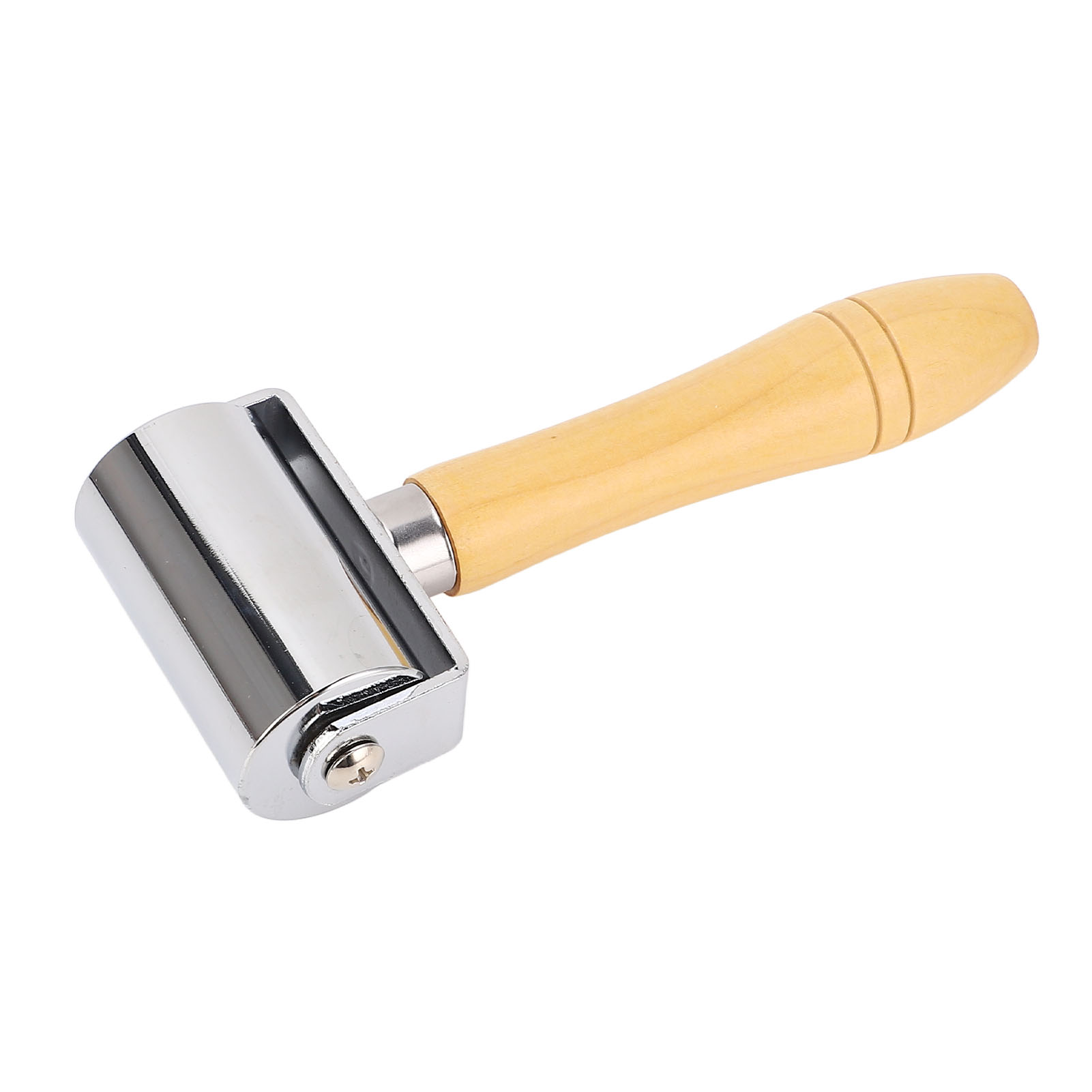 Lederrollerpresse Nahtrollwerkzeug Zum Kleben Und Laminieren, Edelstahl Mit Holzgriff, Größe M, 6 Cm