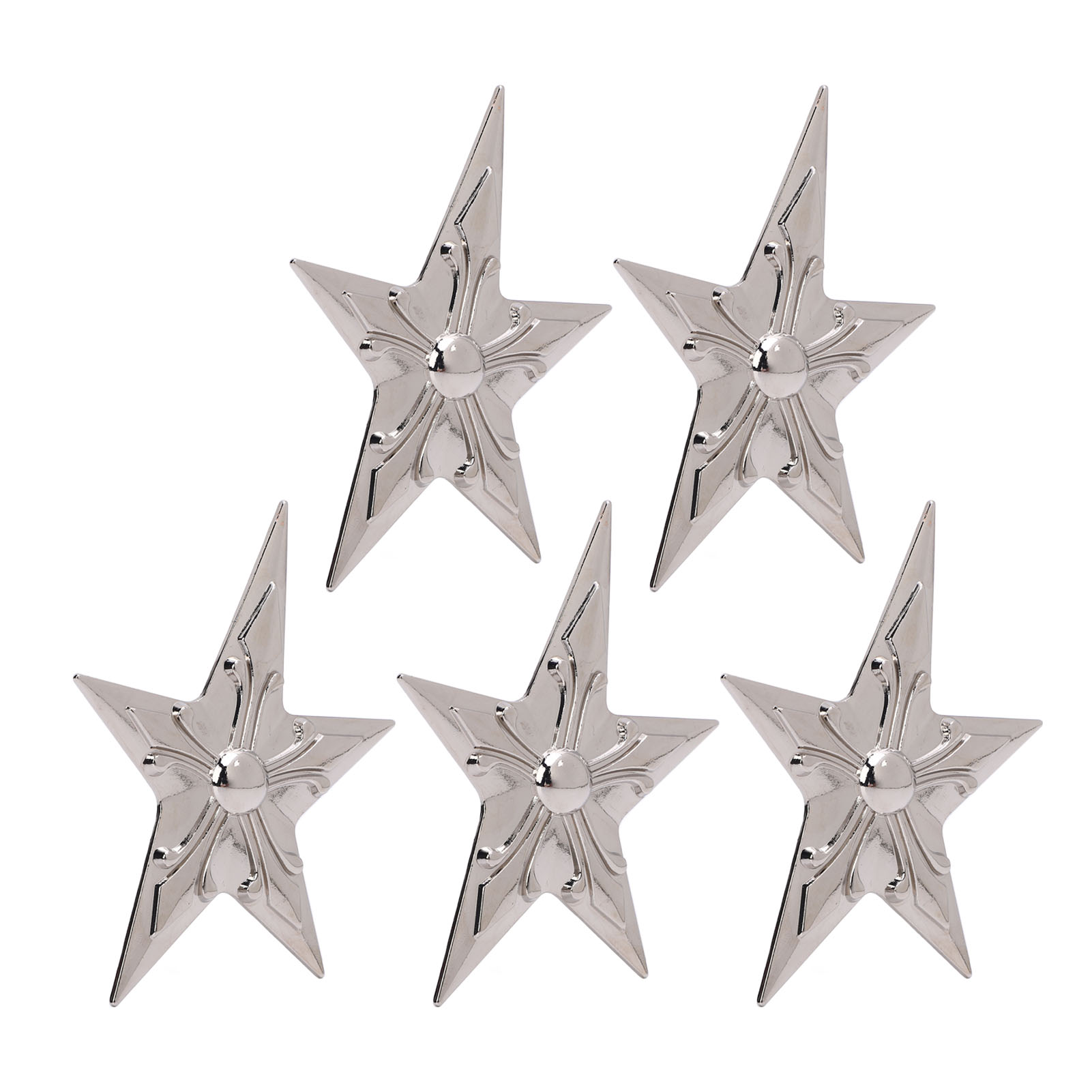 Sets Nieten Und Ziernieten 65x92mm Silberne Fünfzackige Sternnieten 4,5mm Kreuzschrauben Für Lederkragen Gürtel Handtasche