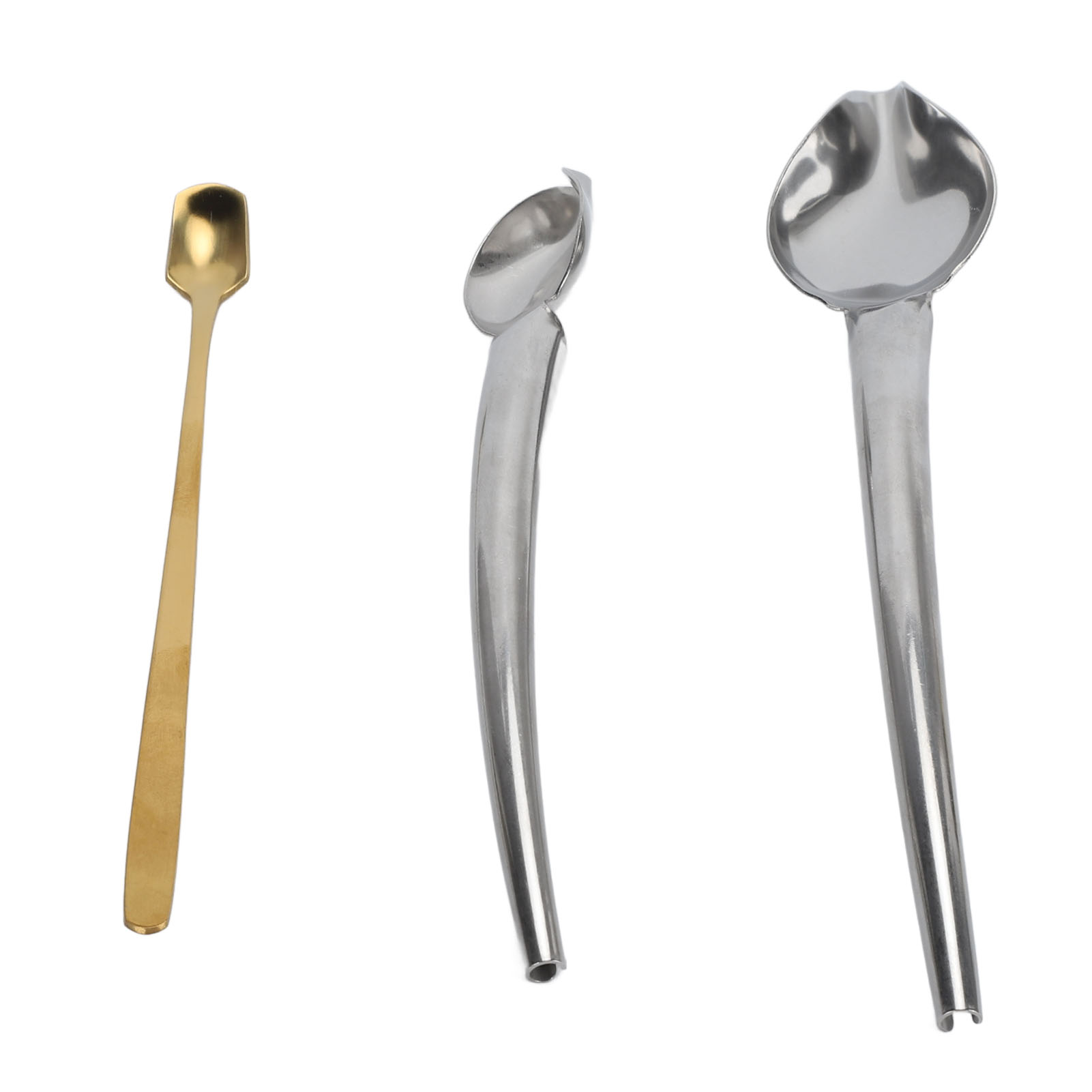 3-teiliges Kochlöffel-set Mit Dekorativen Motiven Aus Edelstahl, Vielseitig Einsetzbar Für Teller, Kuchen Und Kaffee.