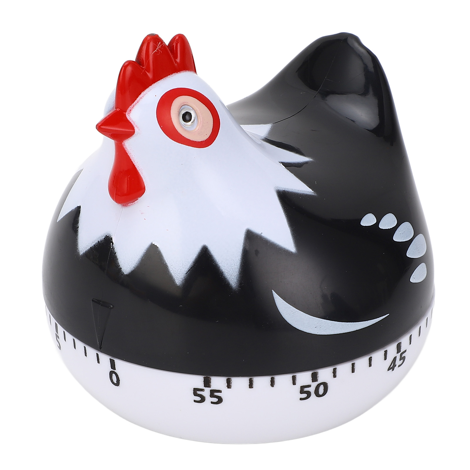 Küchen-backtimer Mit Hühnermotiv, Niedliche Form, 60 Minuten Mechanischer Countdown-erinnerung, Schwarz