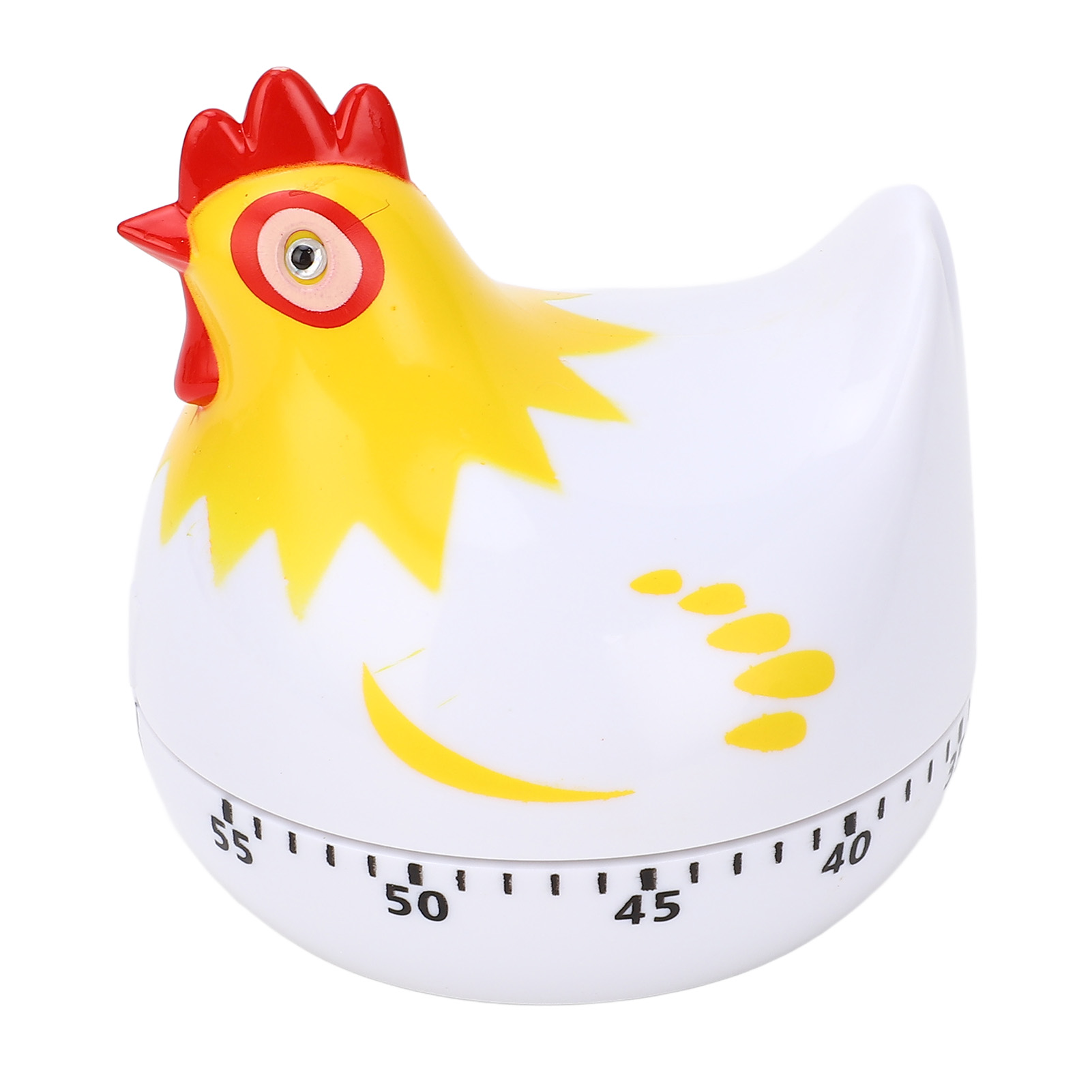 Küchen-backtimer Mit Hühnermotiv, Niedliche Form, 60 Minuten Mechanischer Countdown-erinnerung, Weiß
