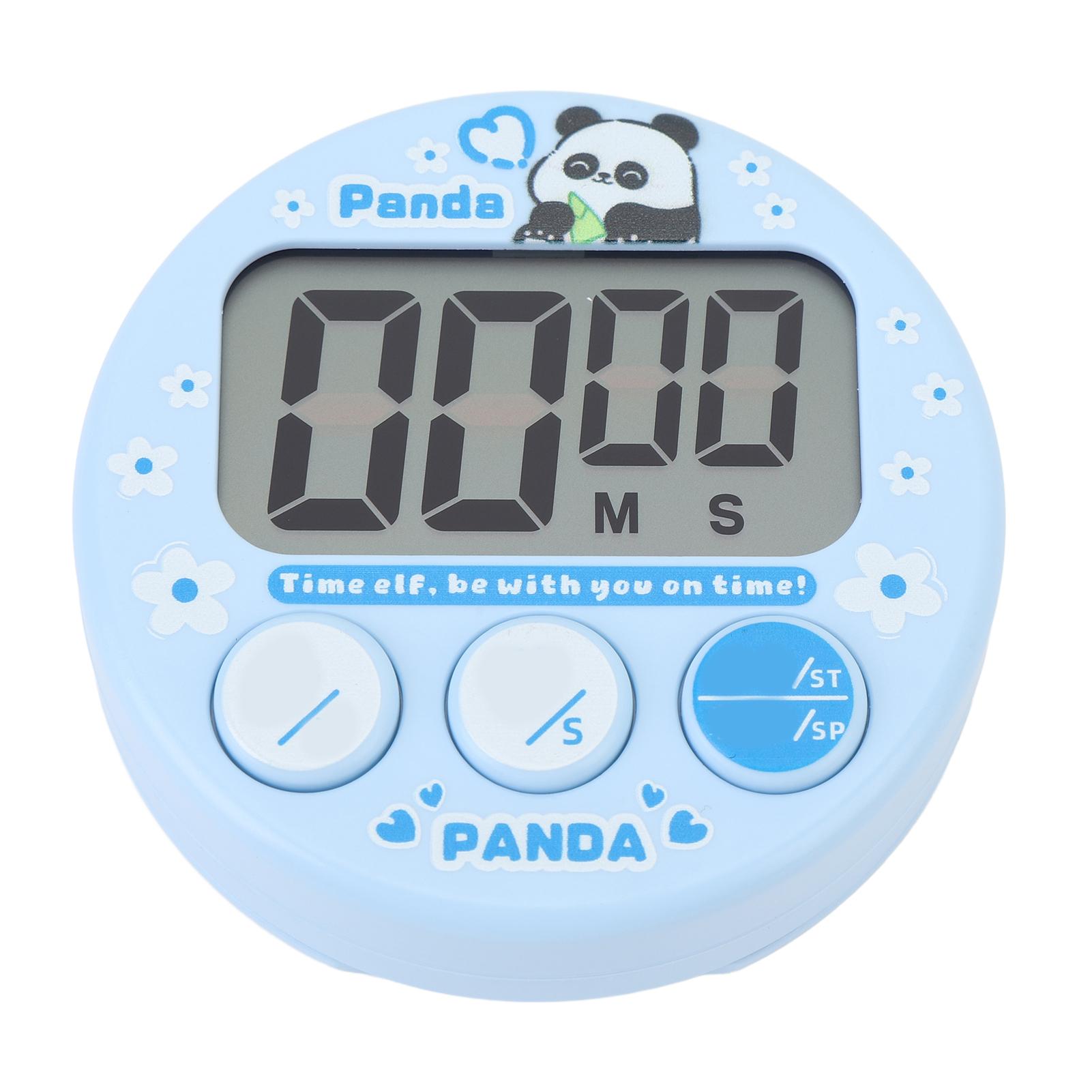 Digitaler Küchentimer Mit Lcd-display, Kompakter Elektronischer Magnettimer Im Cartoon-stil Für Kinder, Blau