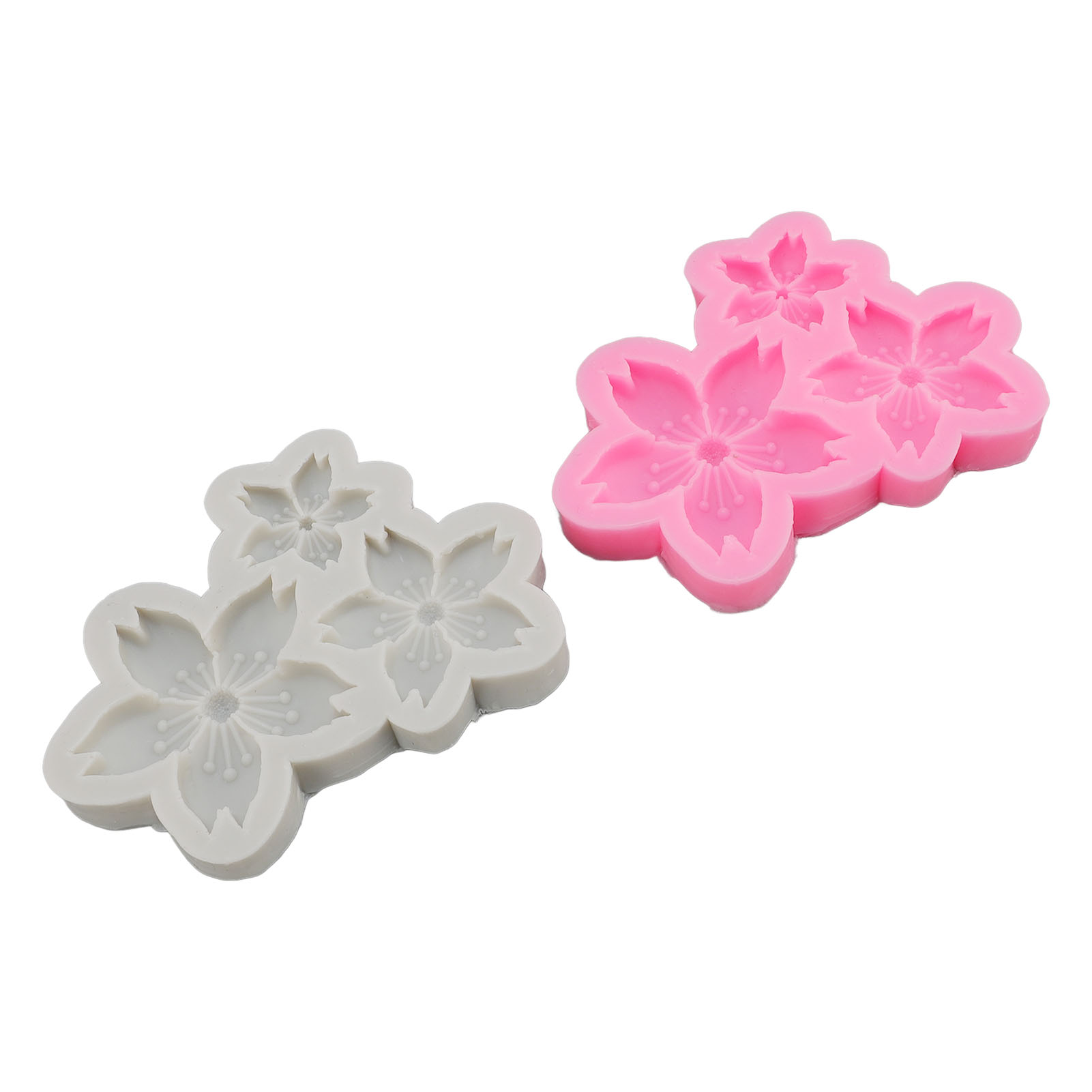 2-teiliges Silikon-formenset Mit Blütenmotiv, Antihaftbeschichtet, Temperaturbeständig, Spülmaschinenfest, Ideal Zum Formen Von Blumen Für Bäckereien
