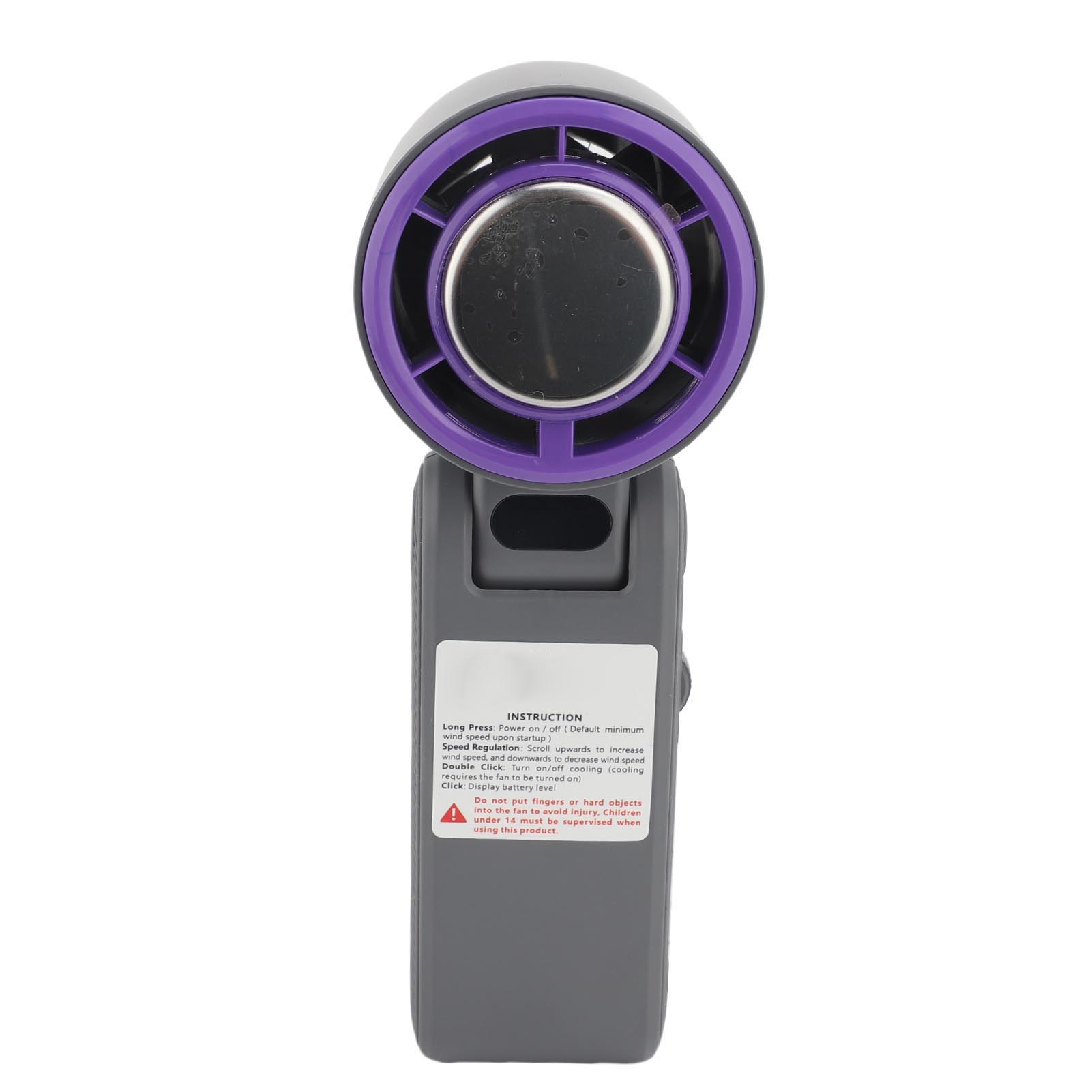 Tragbarer Handventilator Mit Usb-ladefunktion, Bürstenlosem Motor, Digitalanzeige Und Hoher Geschwindigkeit – Ideal Für Reisen Und Outdoor-aktivitäten.