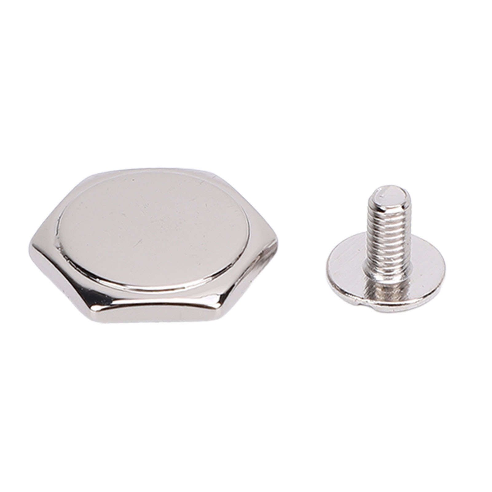 50-teiliges Ledernieten-set, Sechskantnägel Mit Schlitzschrauben, 15 Mm, Silberfarben, Für Lederhandwerksbedarf