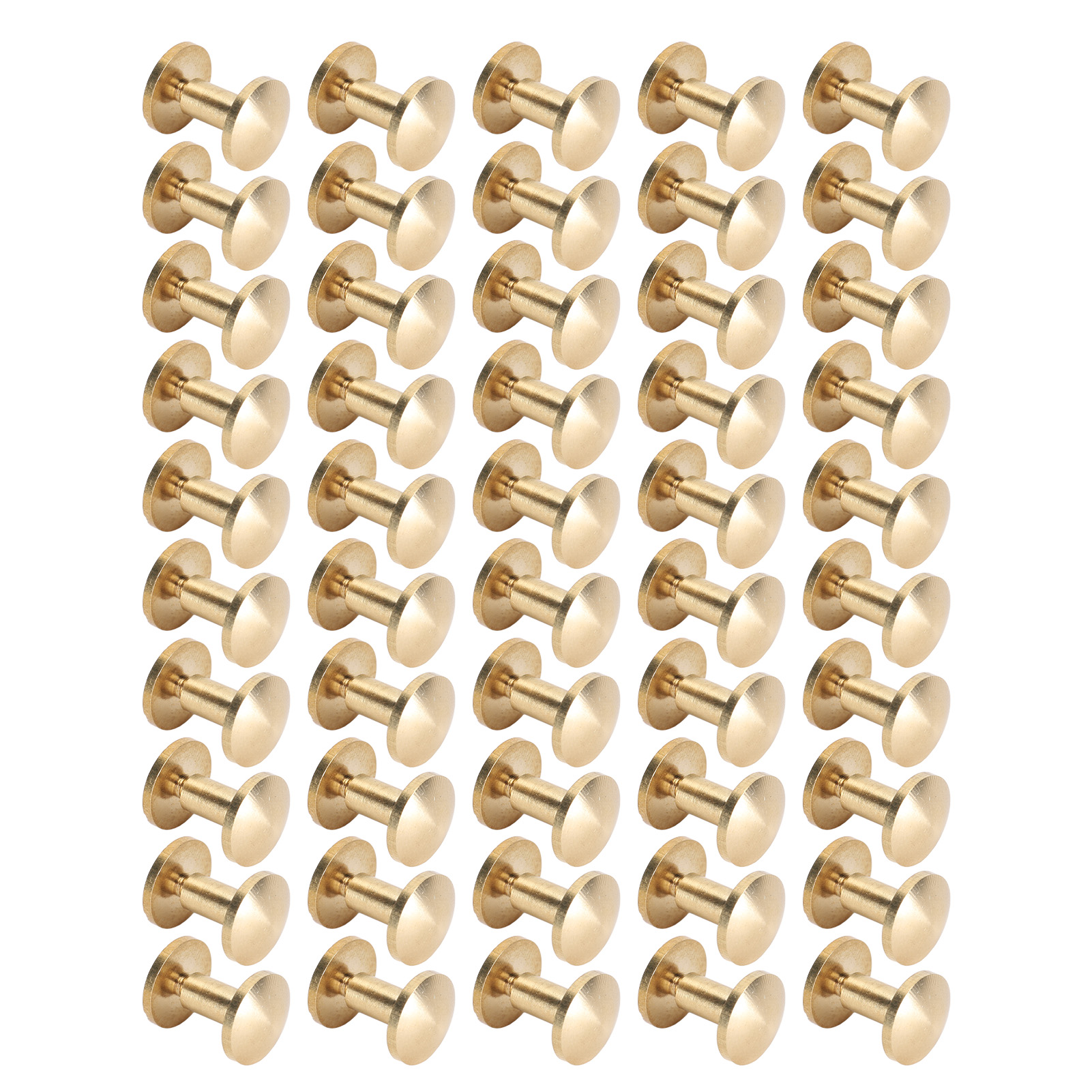 50-teiliges Set Lederbefestigungen Nieten Für Gürtelriemen, Kragen, Rückenschrauben, Lederwerkzeuge 10x6mm