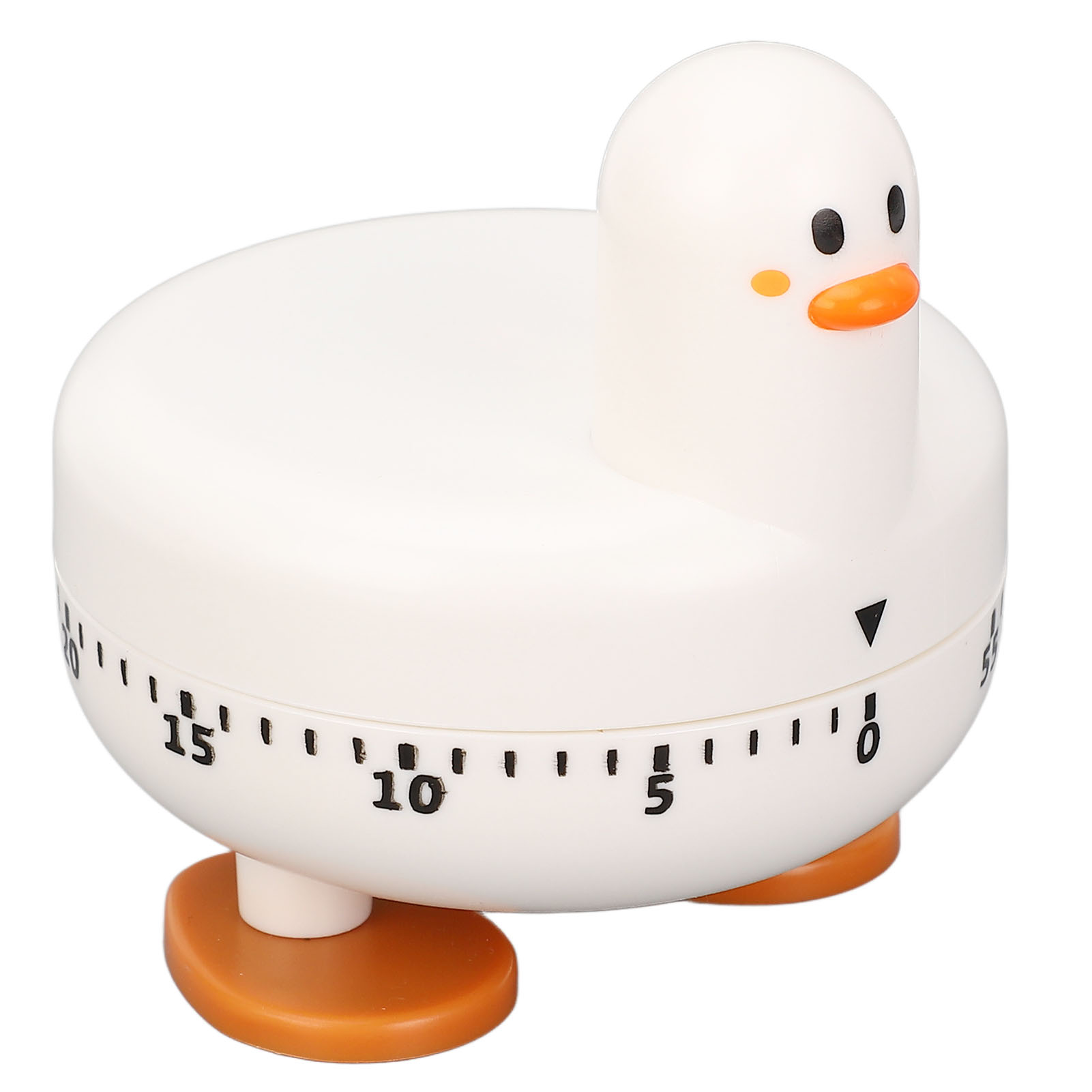 Küchenwecker Mit Aufziehmechanismus, Cartoon-ente, 60-minuten-countdown, Mechanischer Timer Zum Kochen, Backen Und Für Studienzwecke, Weiß