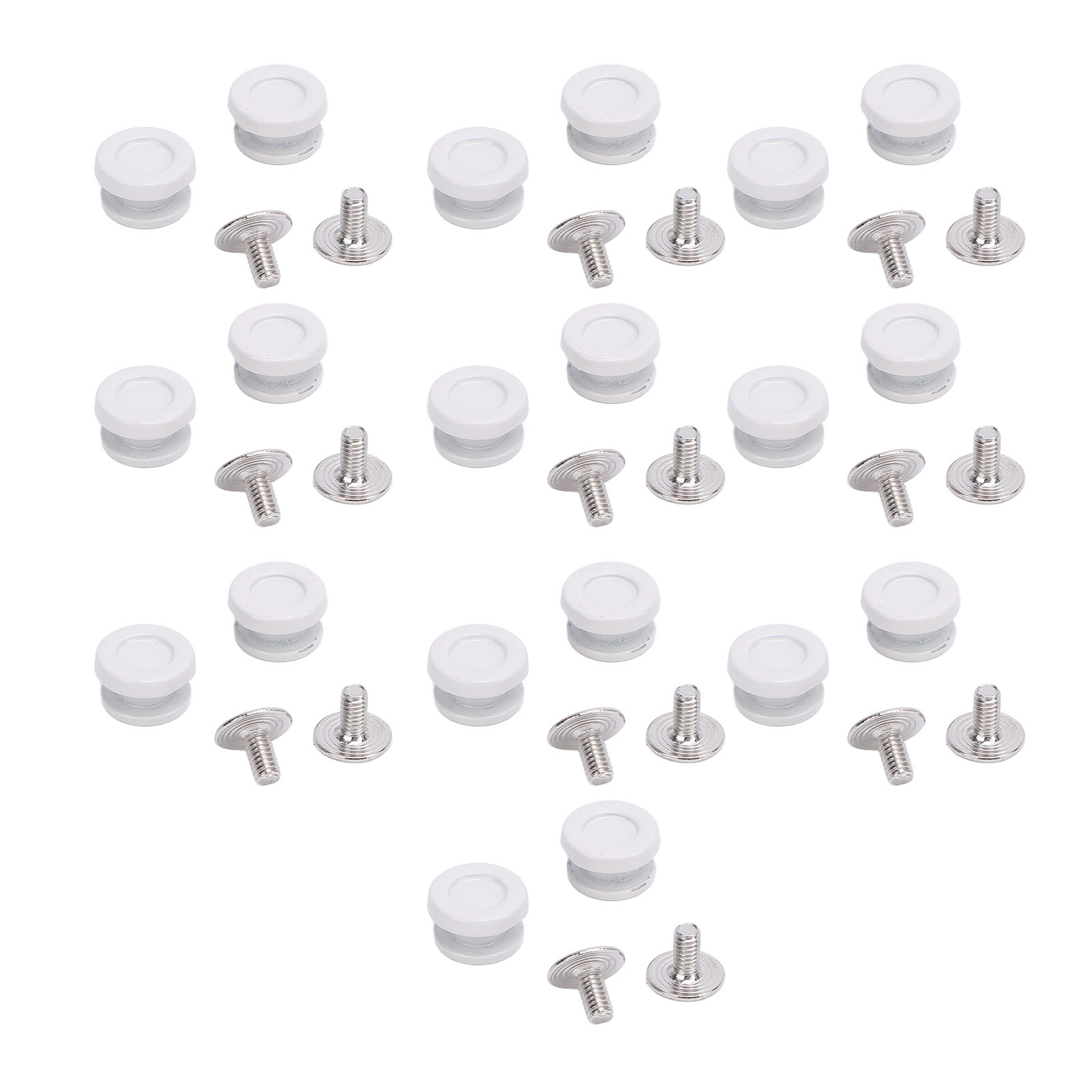 20 Sets Schnürsenkelnieten 9x5mm Ösenknöpfe 2,5x5,5mm Kreuzschrauben Schnürsenkelbefestigungsset Weiß