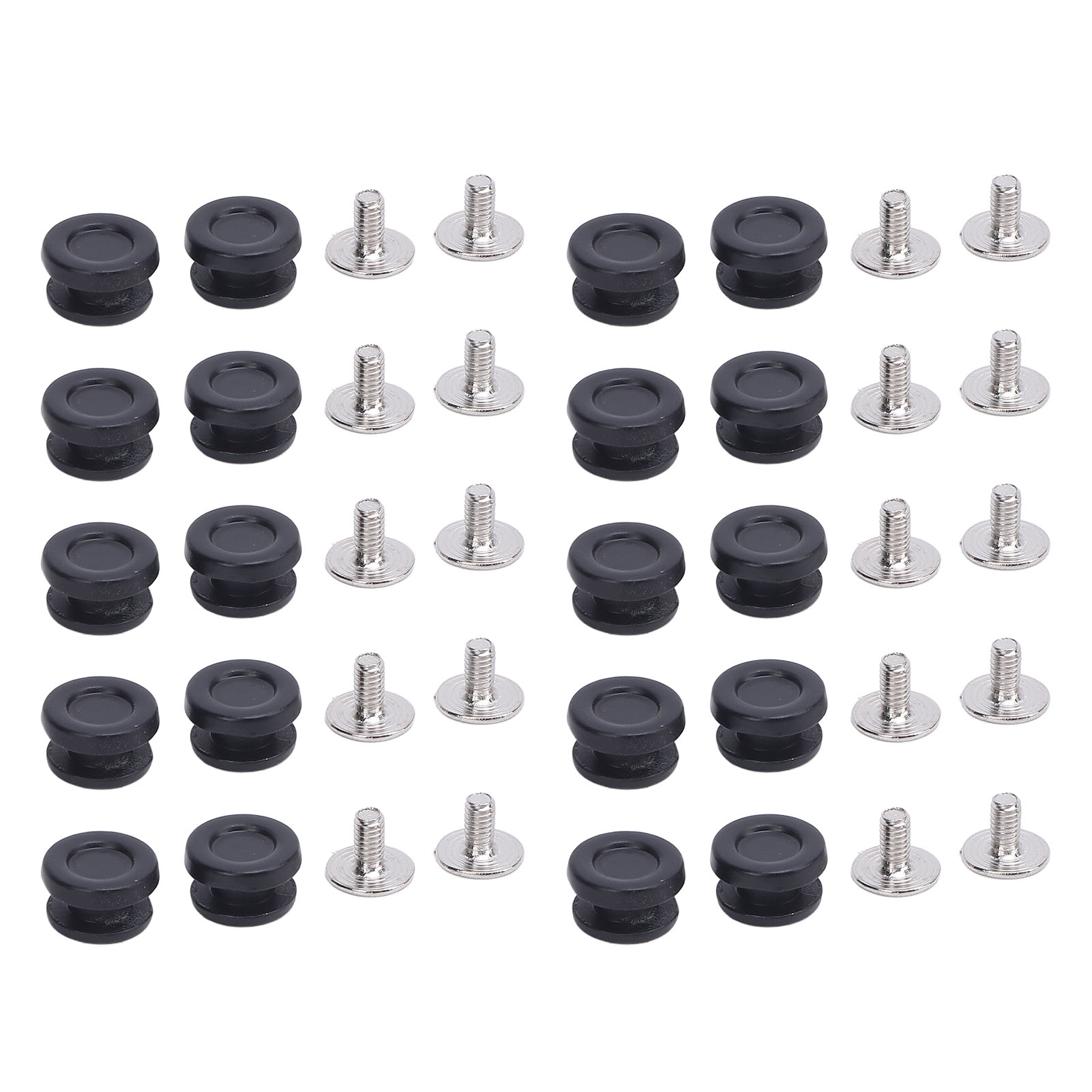20 Sets Schnürsenkelnieten 9x5mm Ösenknöpfe 2,5x5,5mm Kreuzschrauben Schnürsenkelbefestigungsset Schwarz