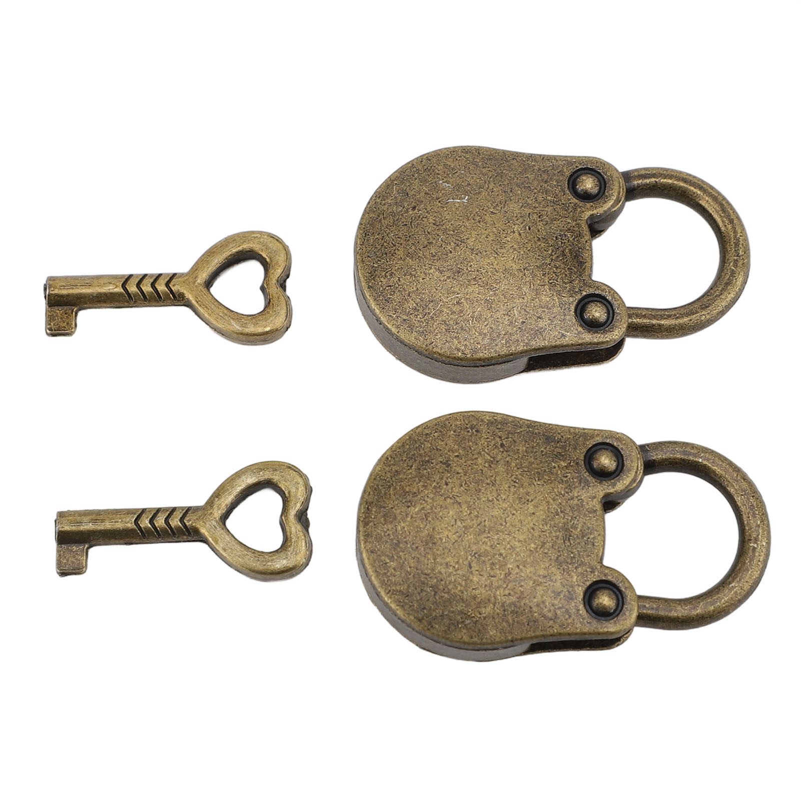 2 Mini-vorhängeschlösser Mit Schlüsseln, Zinklegierung, Niedliche Bärenform, Zum Aufhängen, Für Schmuckkästchen, Schränke, Handtaschen, Bronzefarben