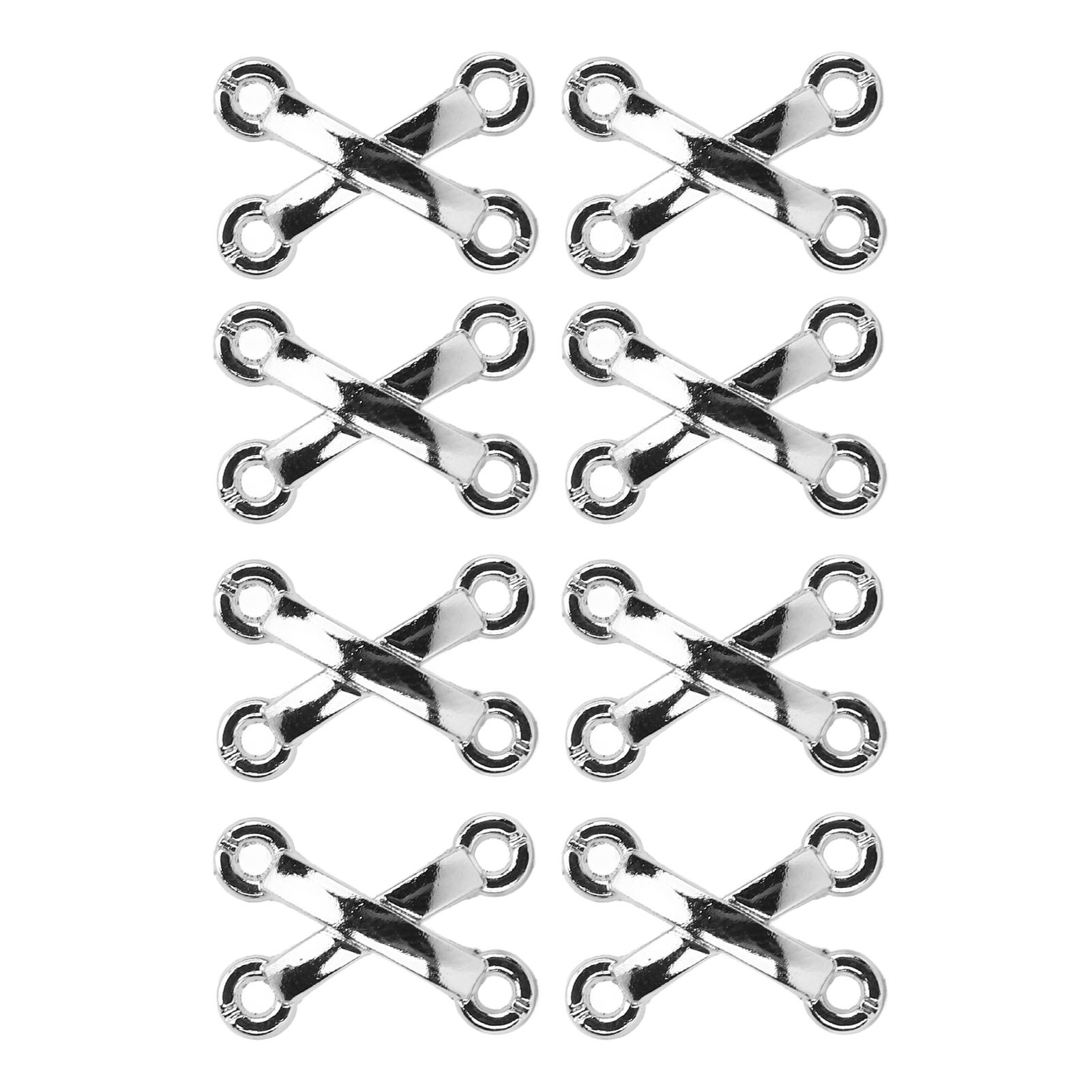 50er-set X-förmige Nieten Für Buchstabenbögen, Brücken, Zinklegierung, Freizeithüte, Dekorative Accessoires, 14 X 20 Mm, Mit 4 Mm Flachen Eisennägeln