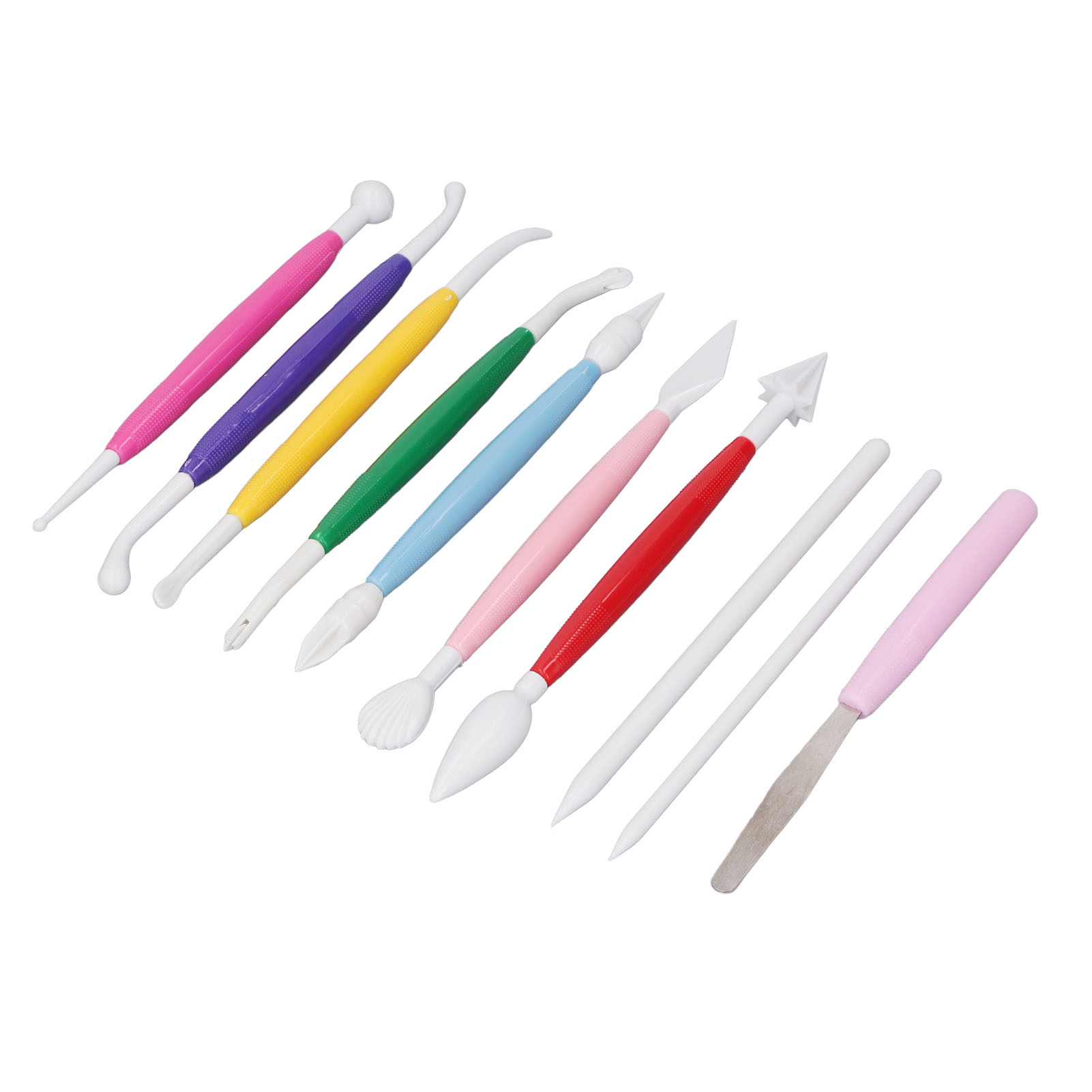 10-teiliges Set Tortendekorations-handwerkzeuge, Kunststoff-fondant-dekorations-gravierstift-set Zum Backen