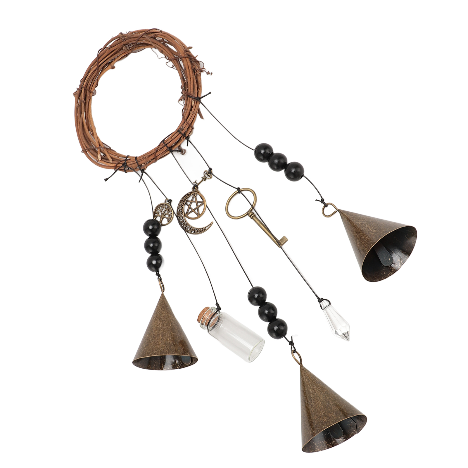 Türhänger Mit Hexenwindglocke, Segens-türdekoration, Hexenwindglocke Für Wohnzimmer Typ 1 (eisen Und Rattan)