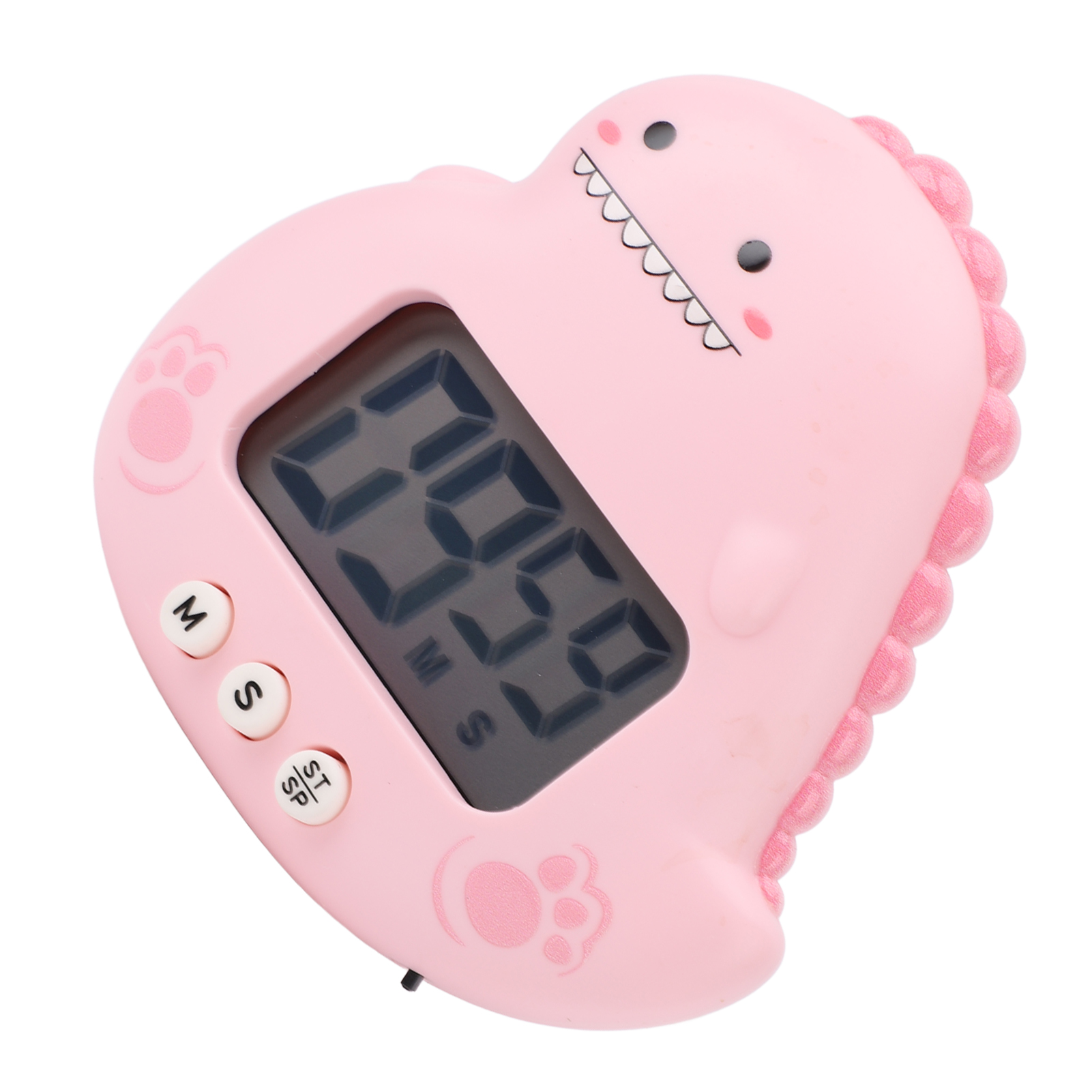 Niedlicher Dinosaurier-kindertimer Mit Großem Lcd-display, Lautem Alarm, Digitalem Küchentimer, Magnetischem Countdown-timer Für Schule, Zuhause, Lernen Und Kochen (roseate)