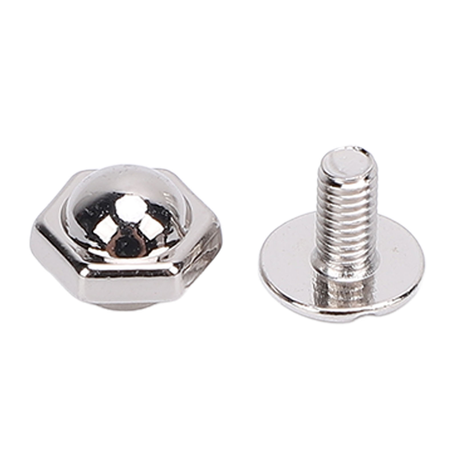 50 Sets 8-mm-nieten Und -zapfen Aus Zinklegierung, Sechskantnieten Mit Schlitzschrauben Für Lederhandwerk, Bekleidungsdekoration, Silber